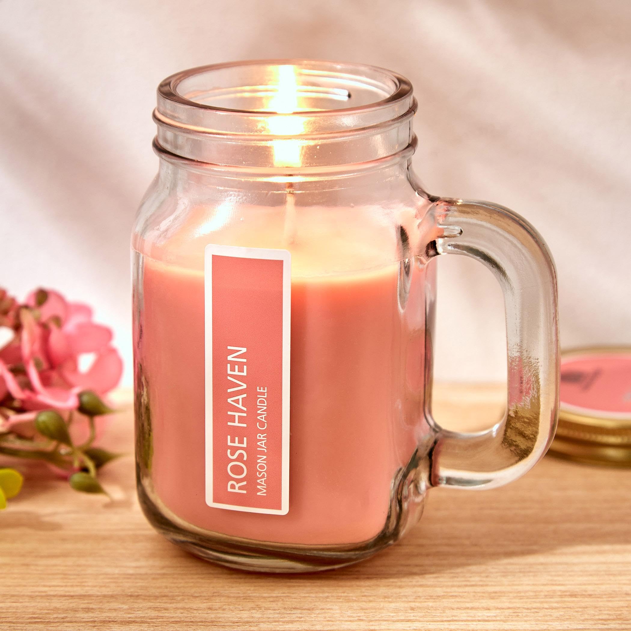 Home Centre Colour Refresh Rose Scented Jar Candle