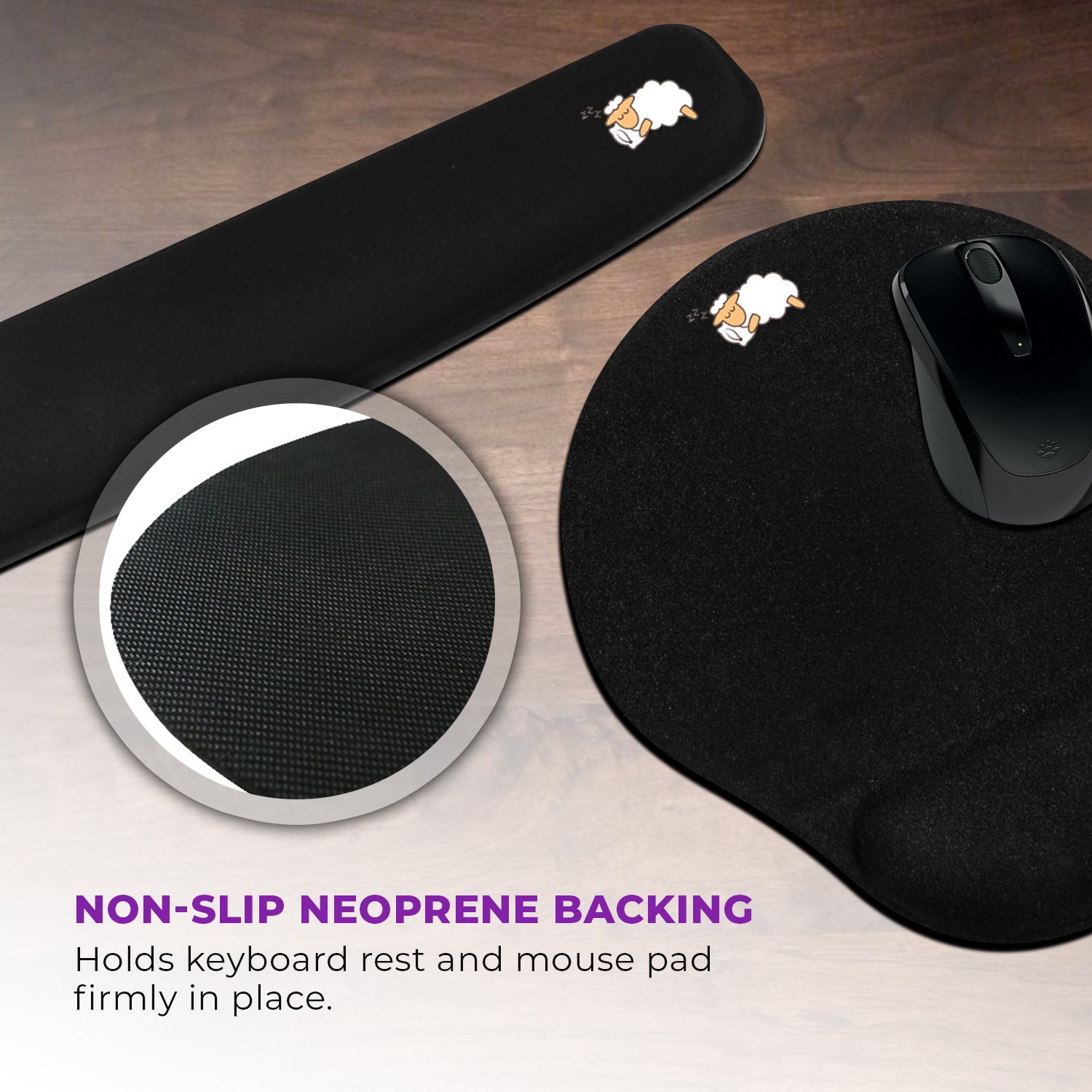 Buy Premium Wrist Rests for Keyboard and Mouse Pad Set Memory Foam