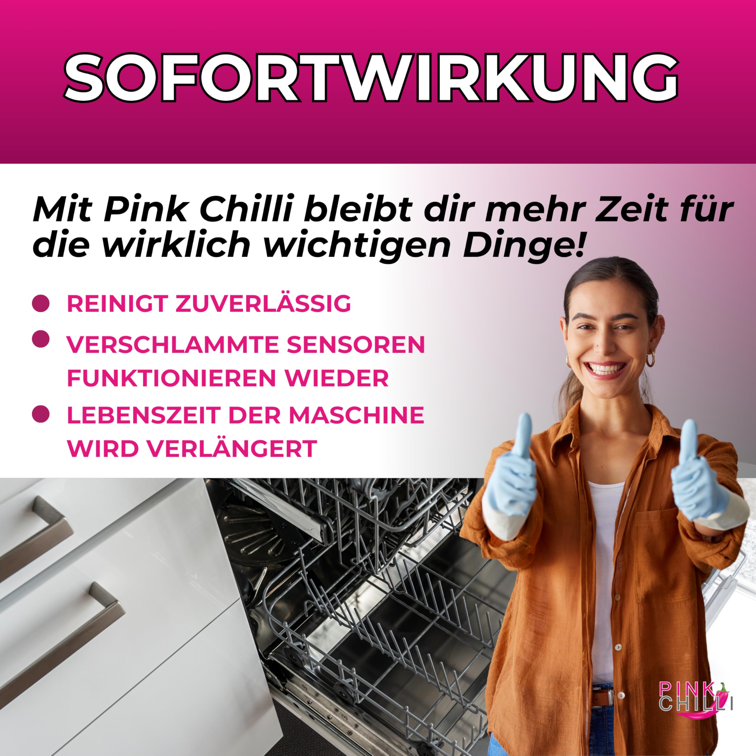 Maschinen-Boss 1l - Biofilm entfernen Waschmaschine & Spülmaschine - ca 100 Anwendungen - Sensoren Maschinenreinigung Geruchsentfernung - hochkonzentrierter Reiniger gegen Ablagerungen