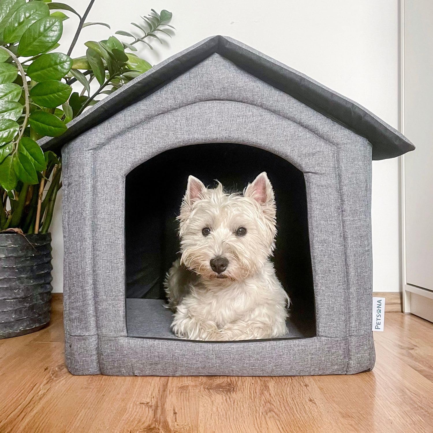 Doggy Hondenmand, hondenbed, kattenbed, hondenhok, huisdierenbed, hondenbed, hondenbed, hondensofa, mand, slaapplaats, maat 2: 100 x 100 x 62 cm, antraciet