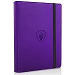 Fabmaker Premium Card Binder, 9 Pocket - Sturdy Card Holder for 360 Cards, Cover & Album for YuGiOh, MTG, TCG & Sports Cards - Purple