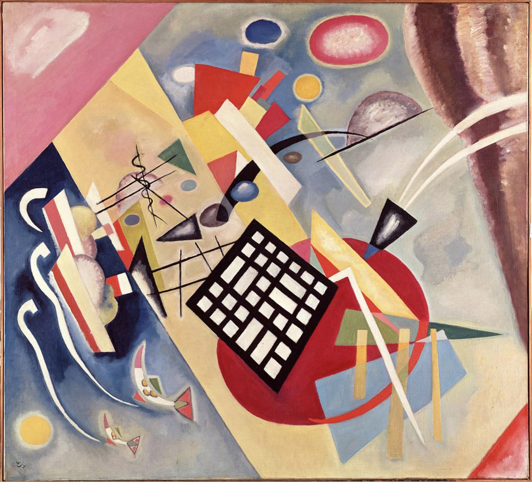 SERENDIPITP Abstract Painting Mural Print Picture Wall Decor Painting Work by Wassily Kandinsky Vintage Wall Artwork for Home Decor 60x90cm