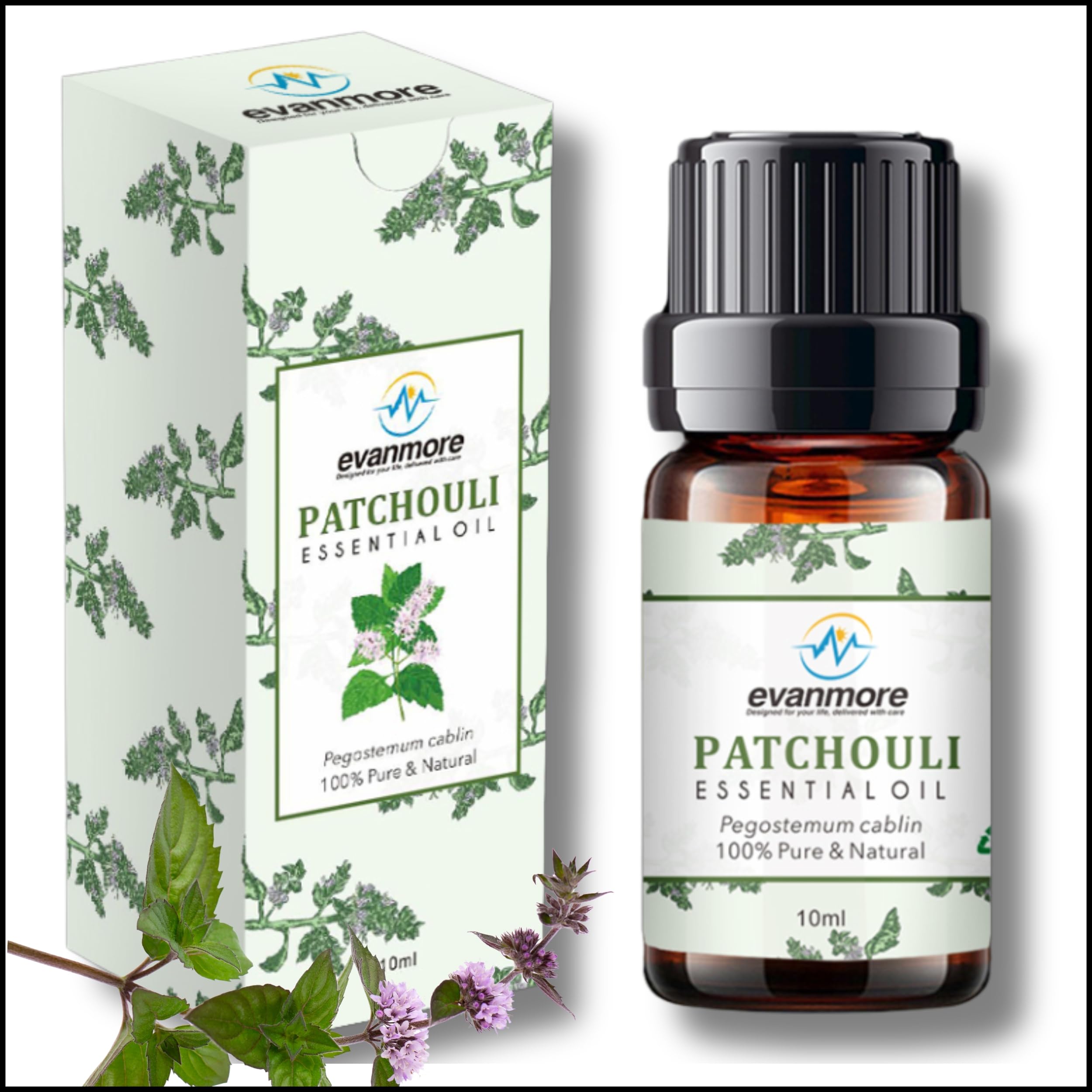 Patchouli Essential Oil 10ml 100% Pure Natural Undiluted Cruelty Free Oils for Diffuser Diffusers Burners Premium Quality Aromatherapy DIY Candle Making Vegan Pegostemon cablin (10ml, Patchouli)