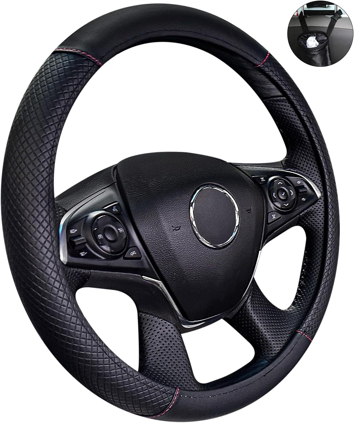 Coprivolante ROYWOO In Pelle Microfibra - Antiscivolo, Universale 37-38 Cm - Foto 11