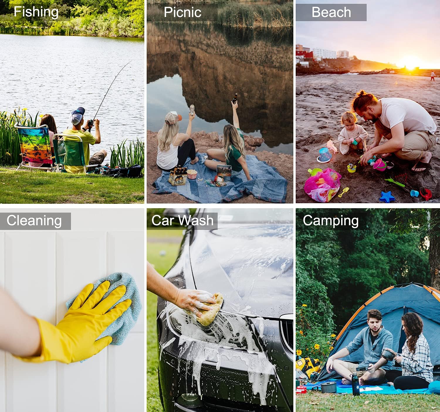 Freegrace Folding Wash Basin - Premium Collapsible Water Sink Container - Lightweight & Durable - Wash Dishes Everywhere - Suitable for Camping & Outdoor Activities (Green) : Sports & Outdoors