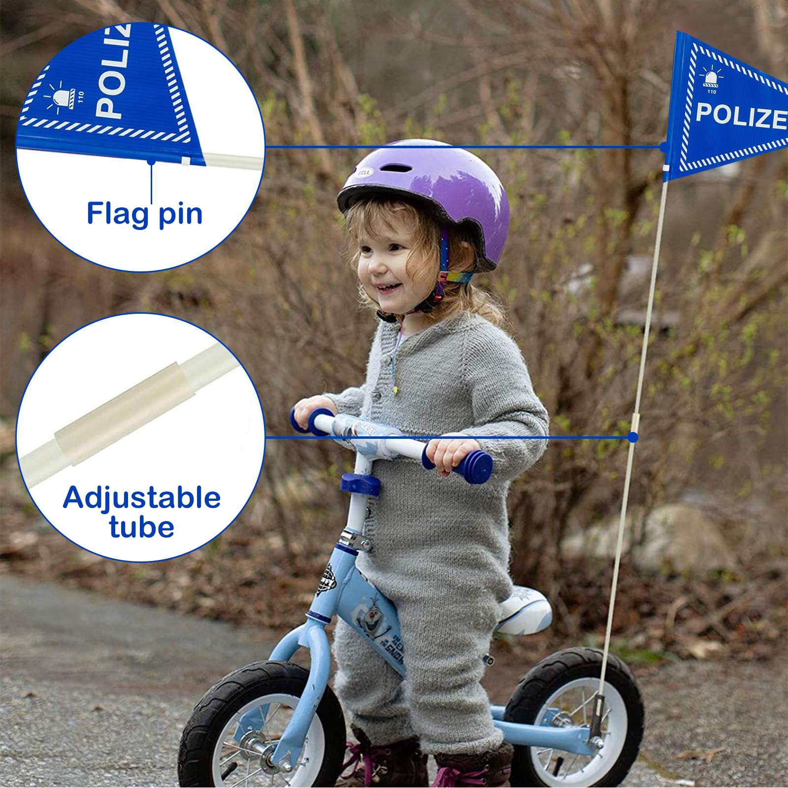 Mât De Drapeau De Sécurité Pour Vélo De Montagne Pour