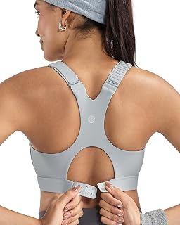 RUNNING GIRL Sports Bras for Women High Support, Adjustable Straps High Impact Racerback Bra with Hook Closure Molded Cup - Amazon product rated Grade A