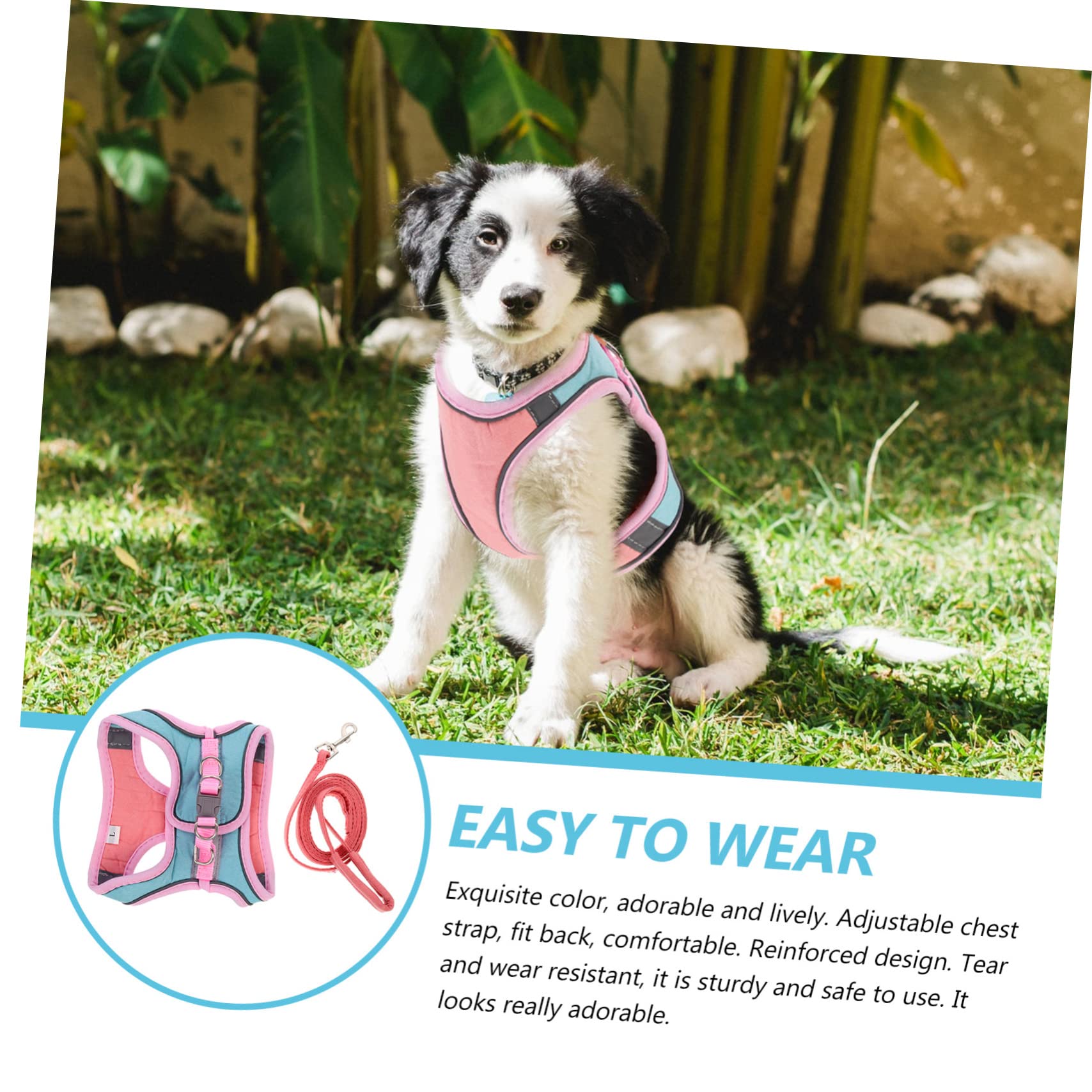 Happyyami 3sätze Reflektierendes Katzengeschirr Mit Leine Einstellbares Atmungsaktives Mesh-Design Für Sicheres Spazierengehen Mit Ihrem Kätzchen Für Outdoor-aktivitäten Leicht Und