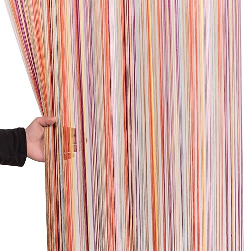 Miniatura 4 de Cortinas para puerta con flecos delgados densos para dormitorio, divisor de habitación, para sala de estar