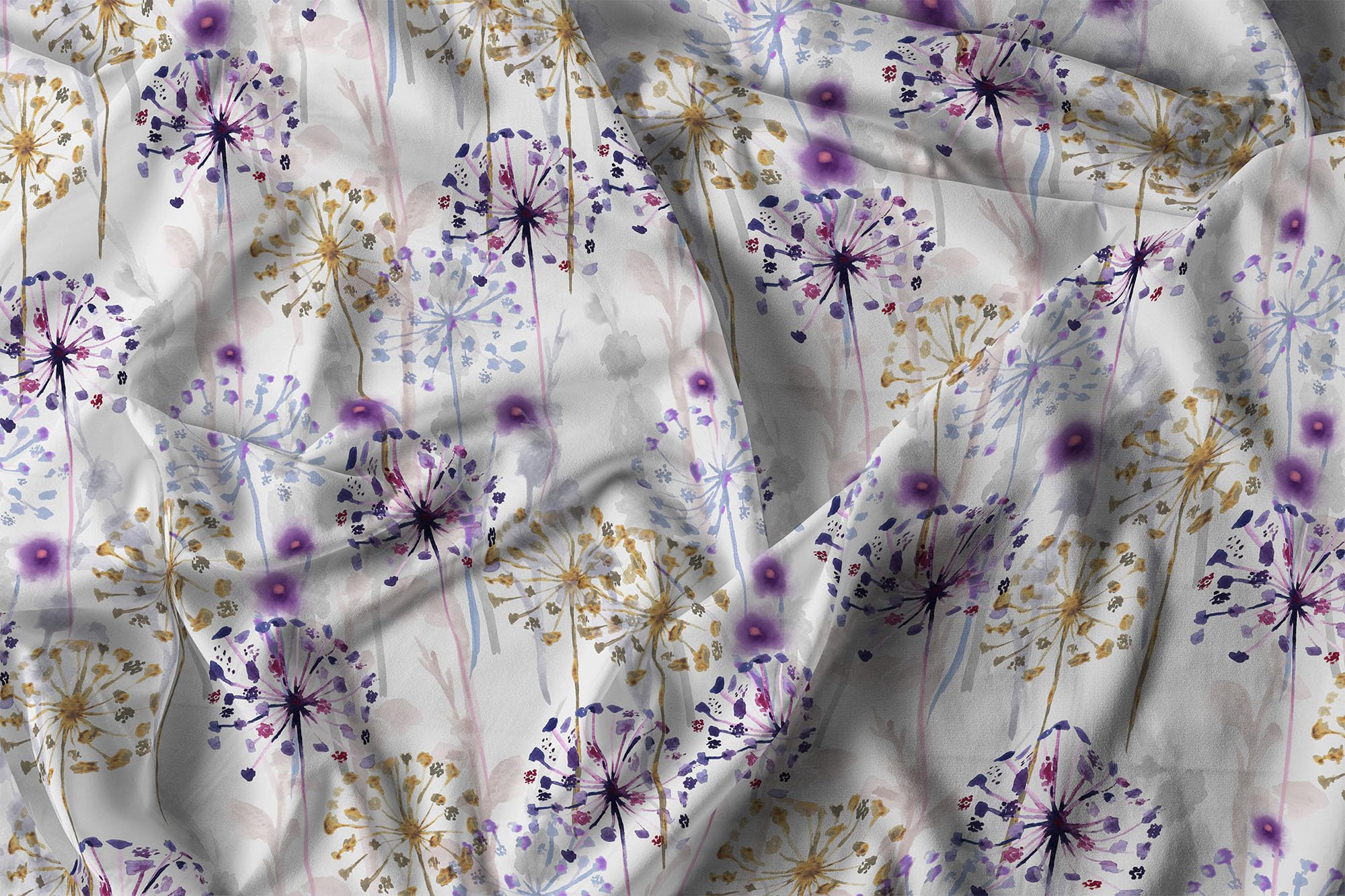 Italian Bed Linen Watercolor Duvet Cover Set, 10, Double, Queen-size bed - Image 4