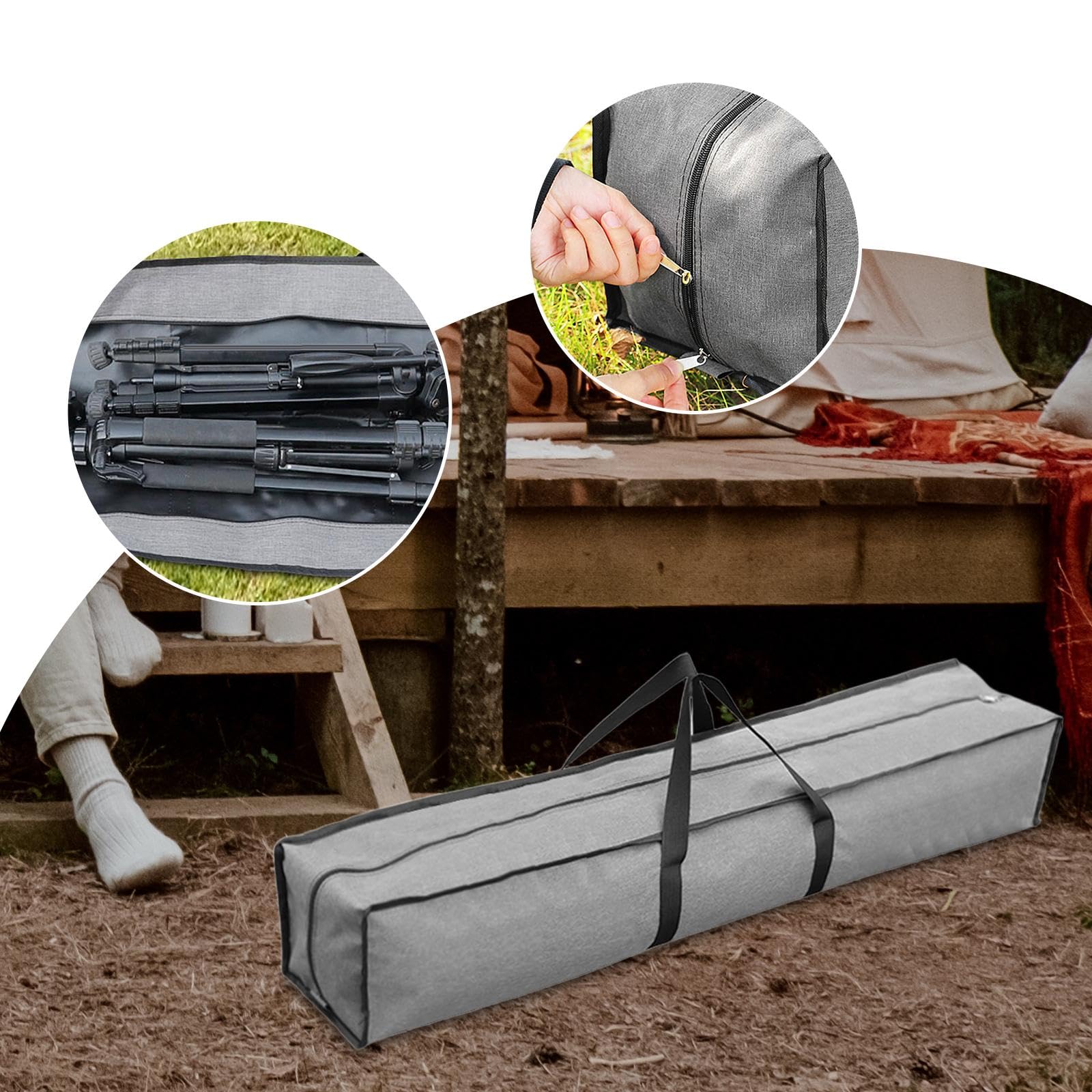Baoblaze Borsa per Attrezzatura Da Campeggio, con Chiusura, per Ombrellone Da Giardino E Treppiede, 150 Cm X 25 Cm X 25