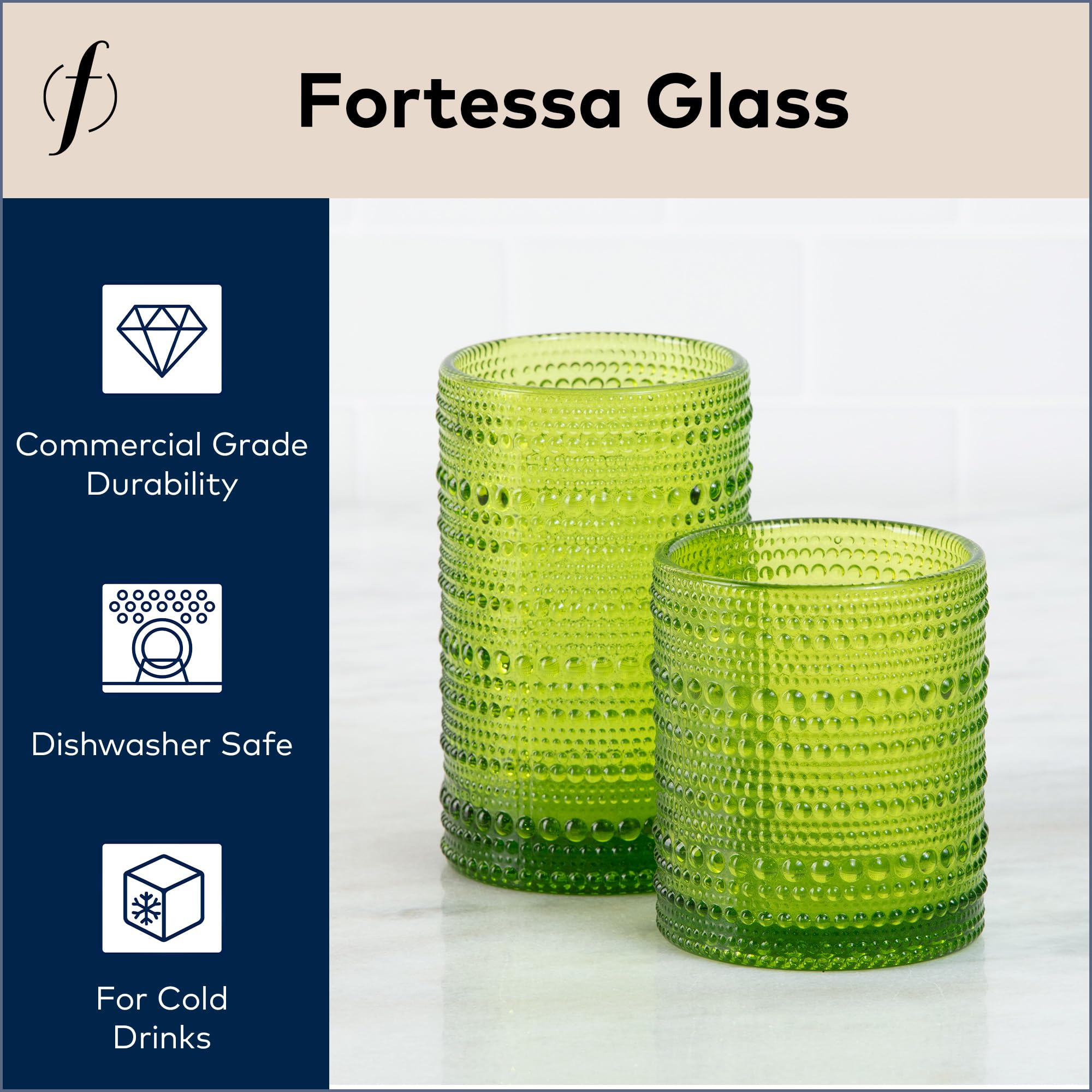 Amazon.com | FORTESSA Jupiter Beaded Hobnail Glass Vintage Themed