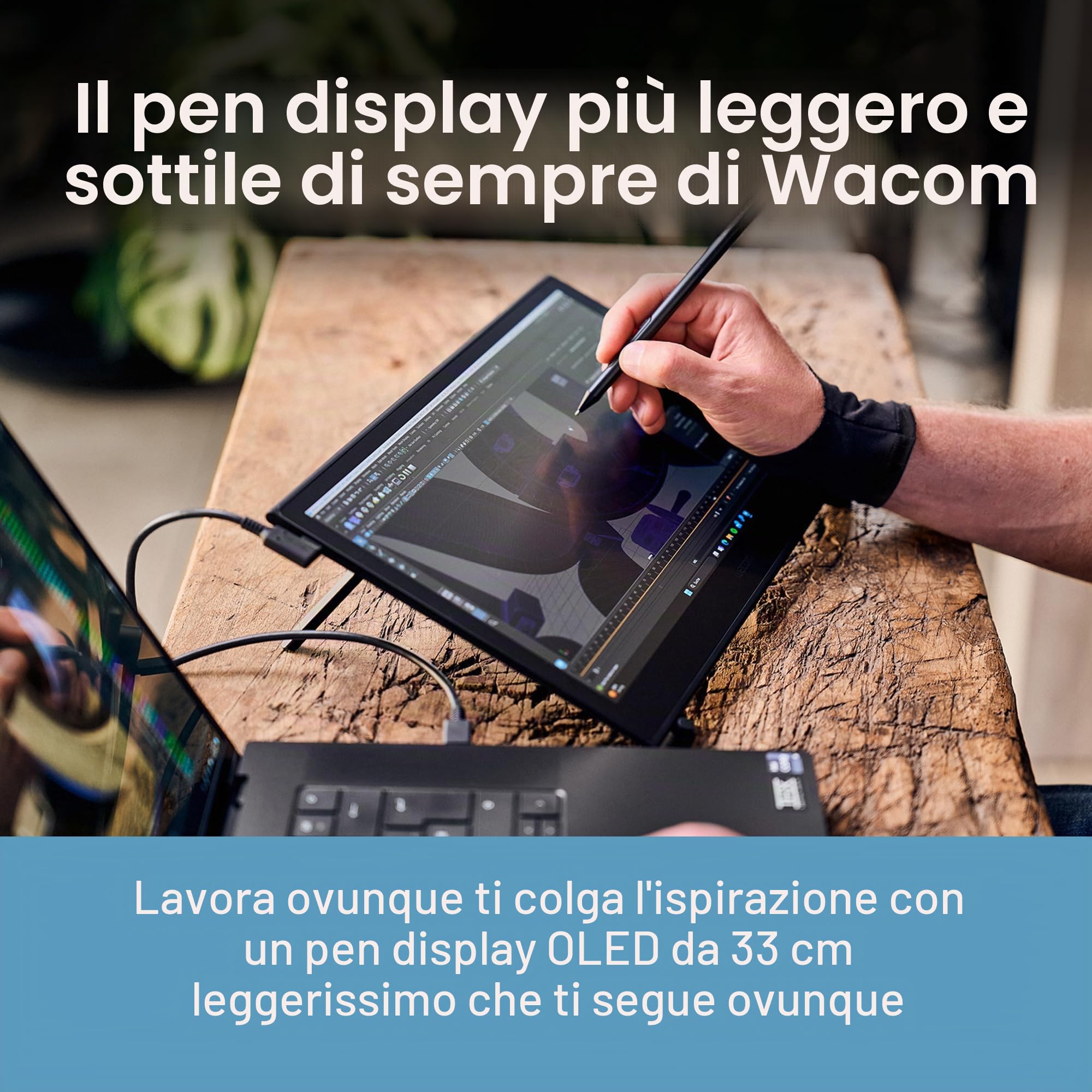 Wacom Tavoletta grafica 13.3 pollici Nero, 2048 livelli, USB, GRAPHIC_TABLET, Penna digitale, Computer portatile, Desktop, Tablet