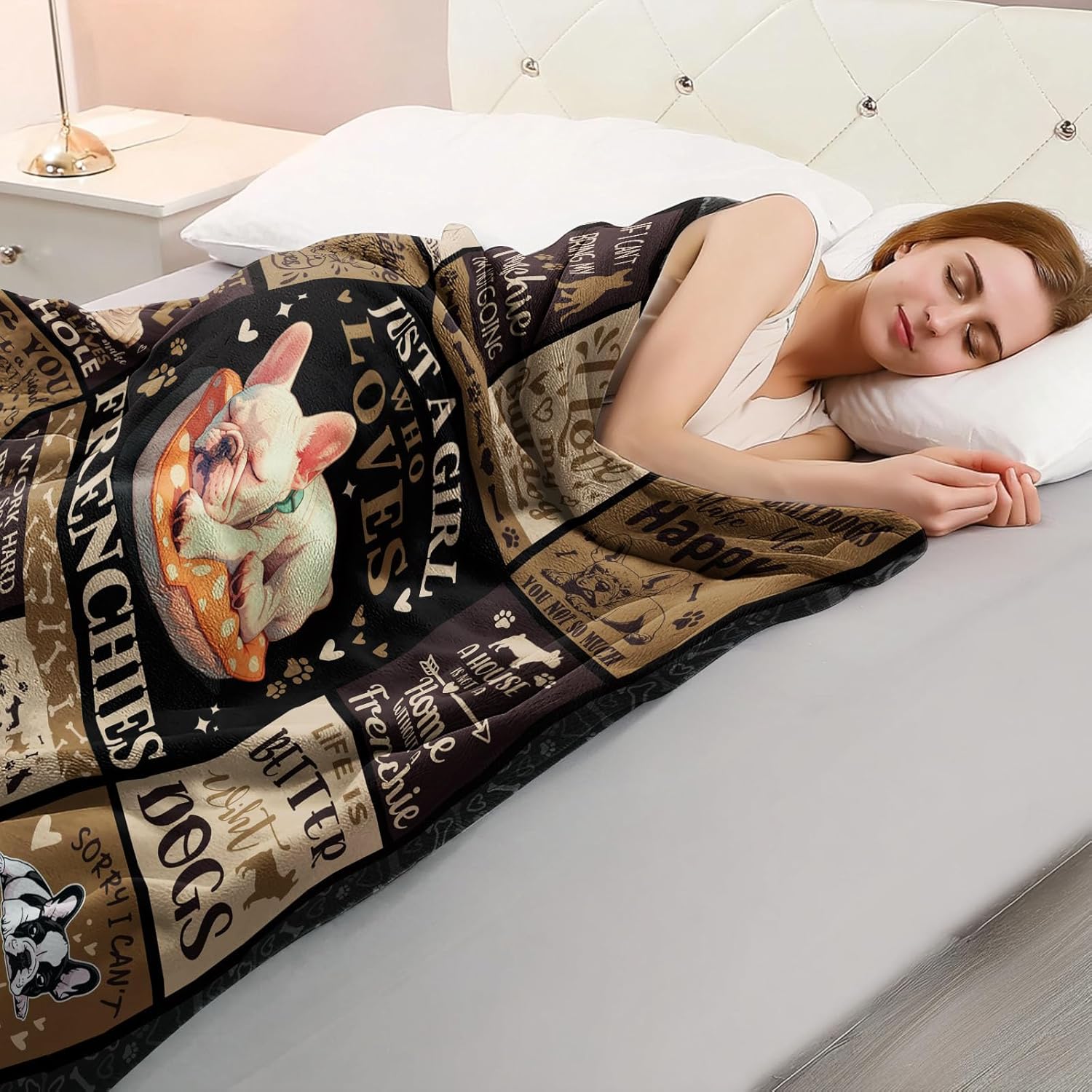 French Bulldog Gifts,Gifts for French Bulldog Owners,French Bulldog Gifts for Women Men,Bulldog Gifts for Men,French Bulldog Lover Gifts Blanket 50"X60"