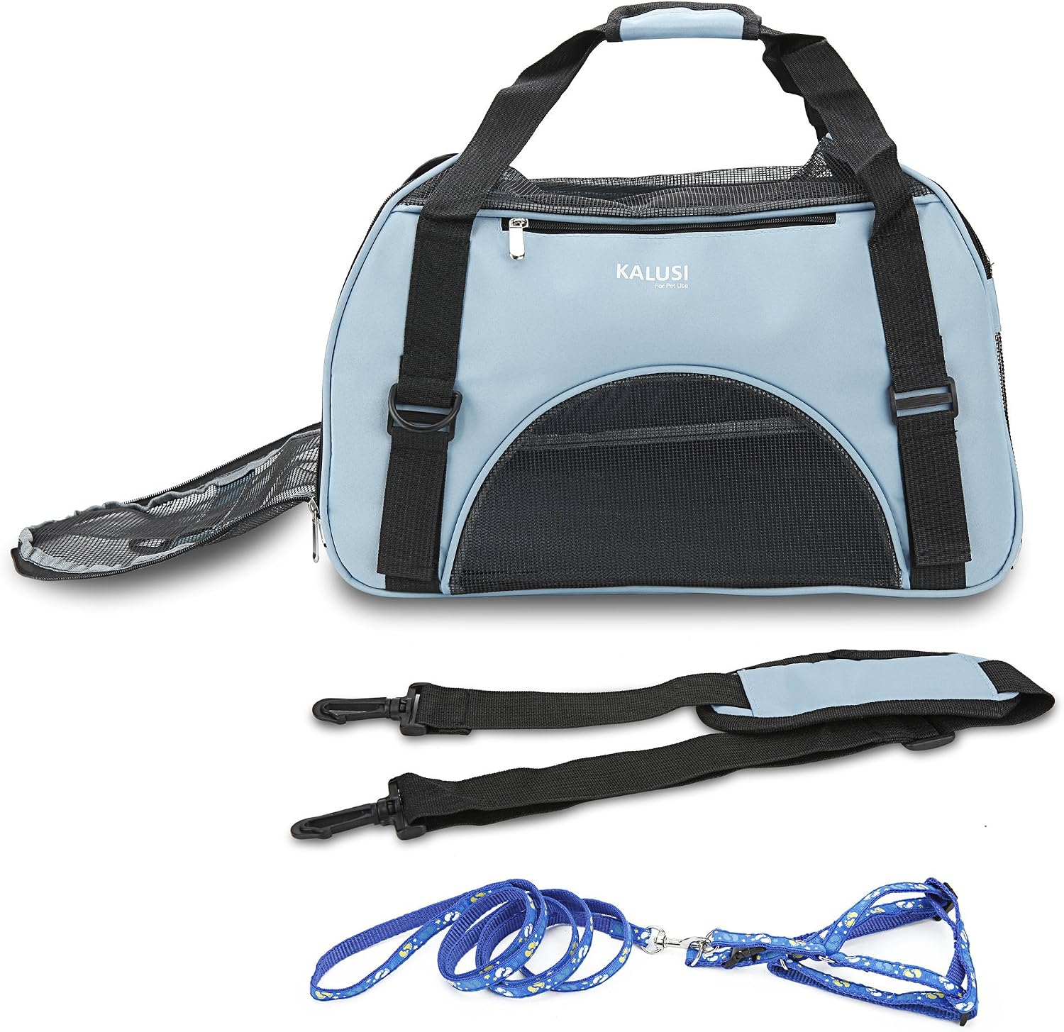 KALUSI Deluxe Foldable Soft Sided Dog House Style Pet Carrier, Airline Approved Pet Travel Carrier/Tote & Bag for Cats & Dogs/1 Year…