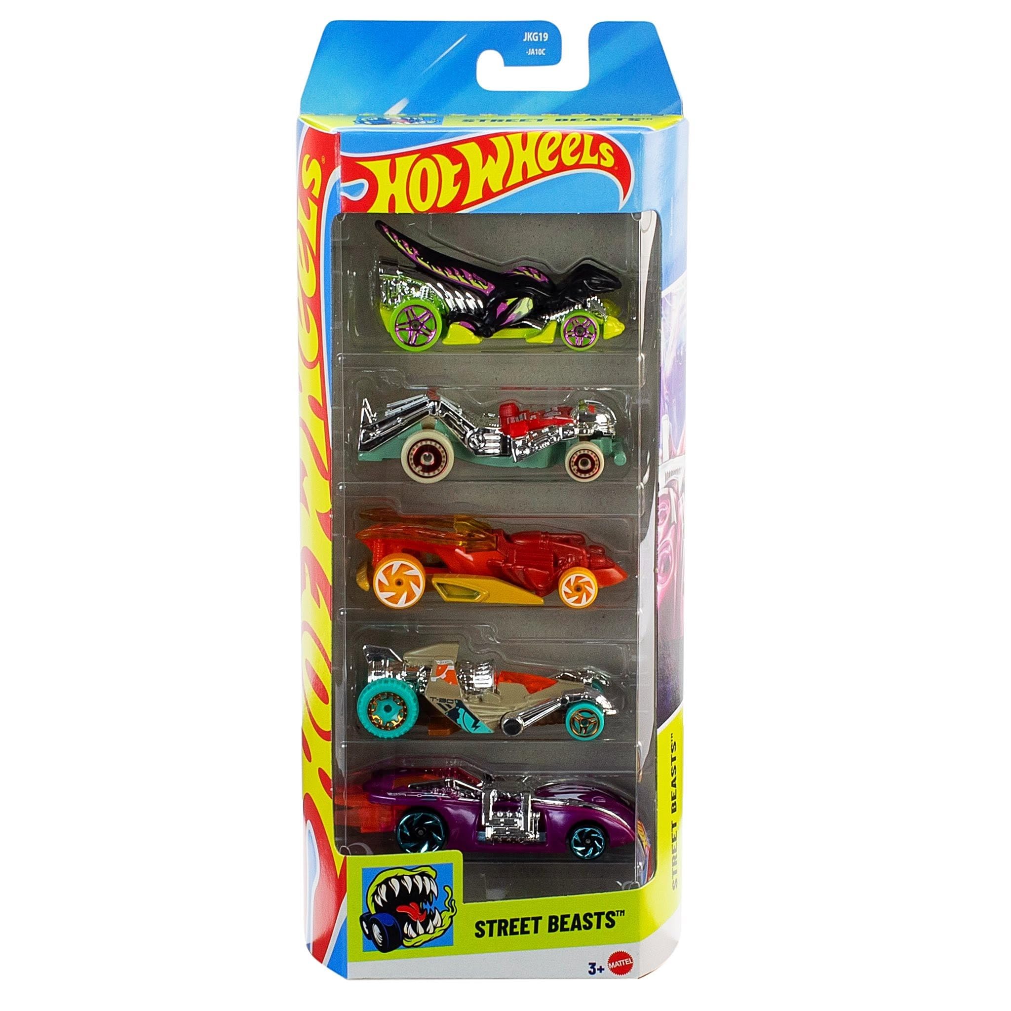Hot Wheels Car 2026 Street Beasts Pack of 5 (Arachnorod, Draggin