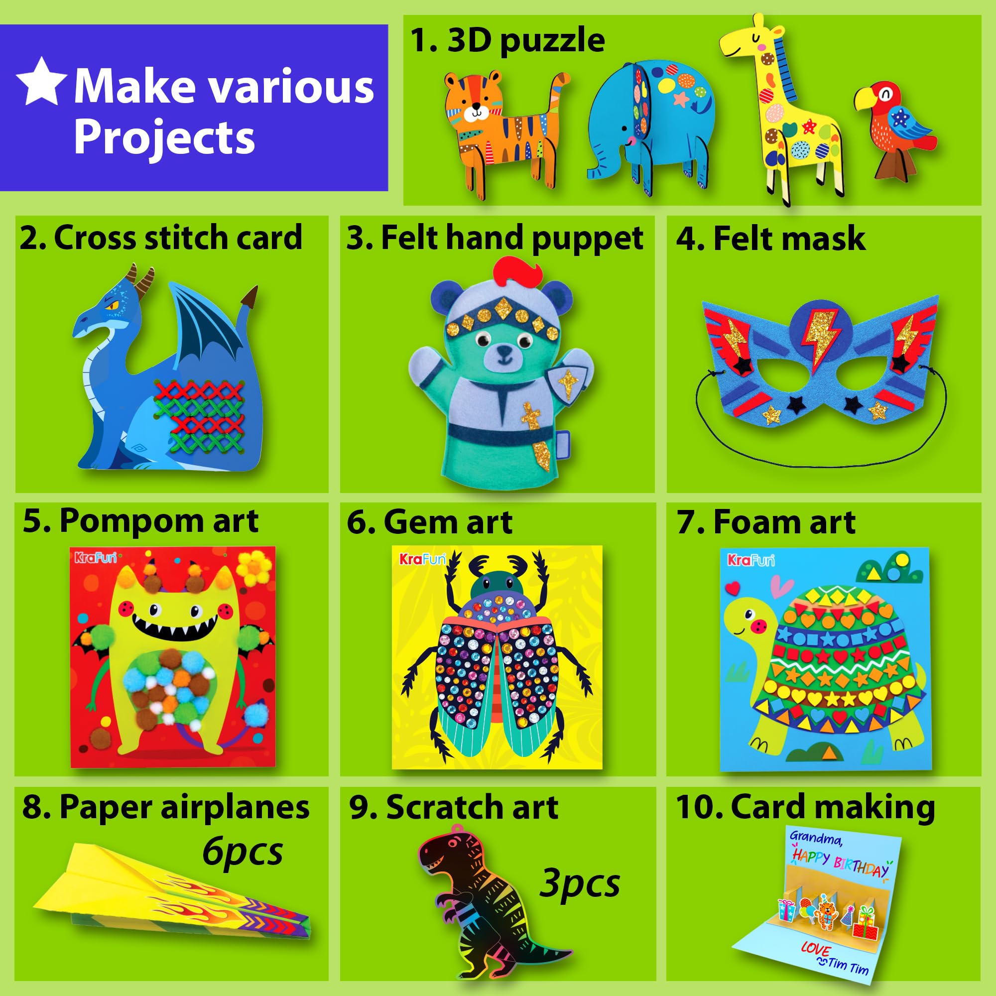 KRAFUN My First Craft Workshop Art and Craft Kit for Kids - 20