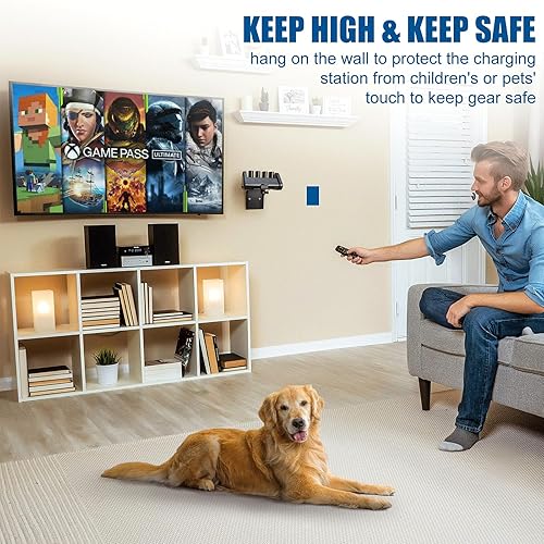 Miniatura 2 de FLYDOO Wall Mount Compatible with Oivo Battery Charger Station for Xbox OneXbox Series Controller Battery Pack, Steel Heavy Duty Wall Bracket, 0-90