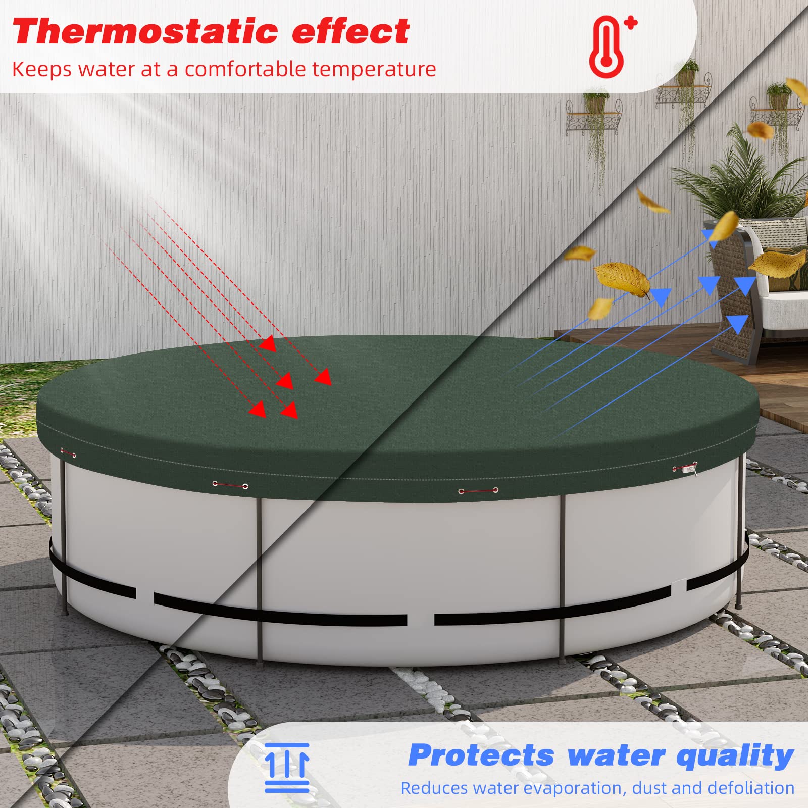 Cuscino d'Aria per Piscina, 30x29cm Pesi Coperture Piscina Protezione
