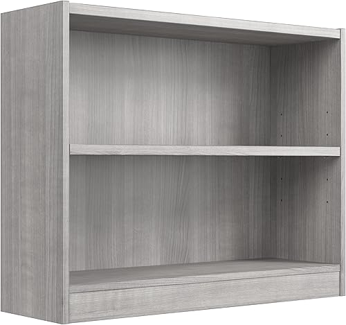 Miniatura 14 de Bush Furniture - Estantería universal de 2 estantes Vogue Cherry,Gris ceniza,Negro,Negro Nuez (Black Walnut),Cereza Natural,Olmo