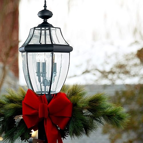 Miniatura 3 de Sea Gull Lighting 8239-12 Lancaster - Farol exterior de poste para exteriores, 24 pulgadas de altura, color negro y Westinghouse Lighting 6695500 -