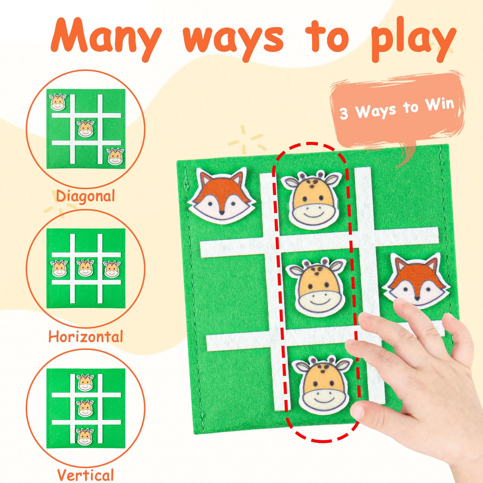 Lot De 16 Jeux De Morpion (Tic Tac Toe) En Format Carte – Jouets éducatifs Et Stratégiques Pour Enfants, Famille Et Cadeaux De Fin D’année