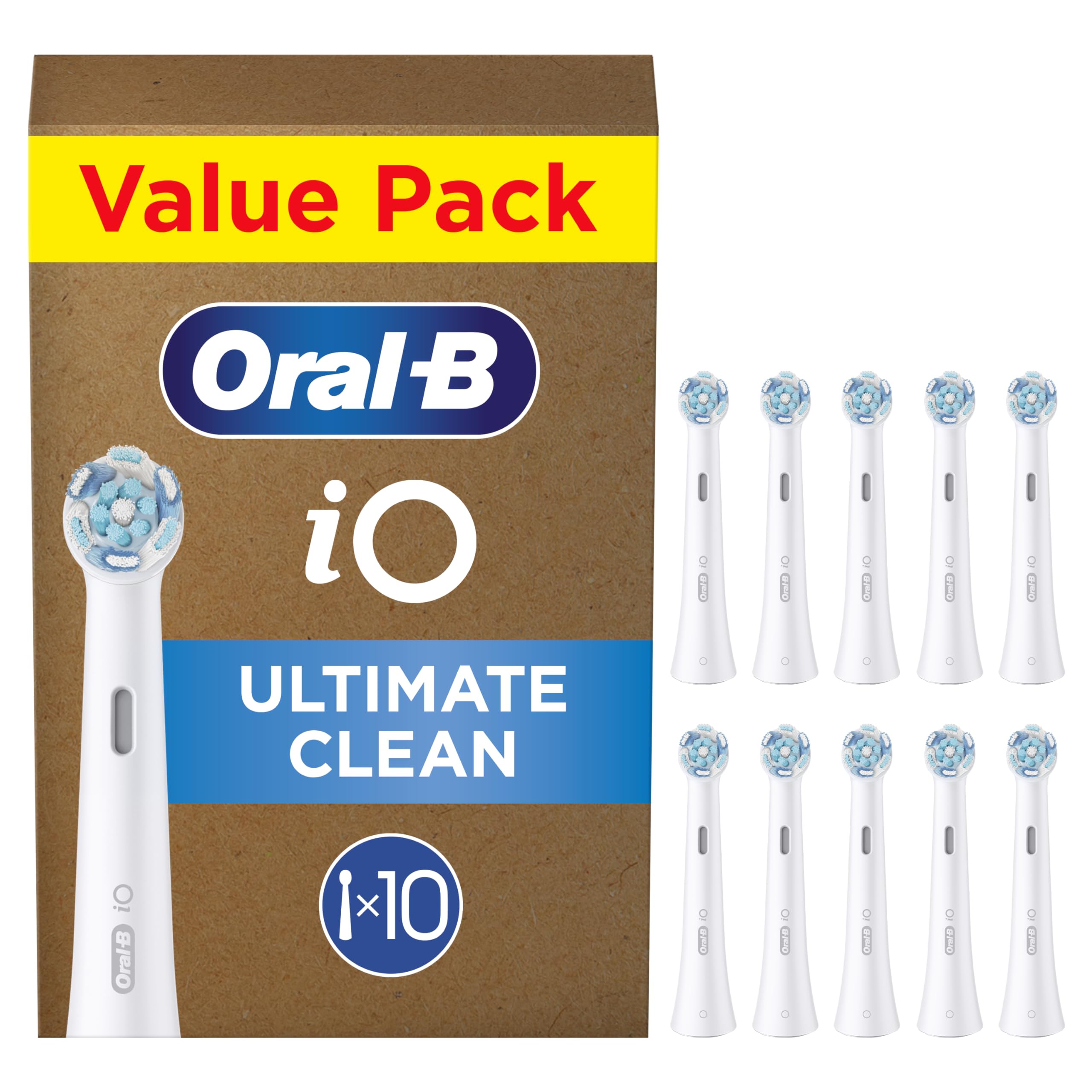 Oral-B iO Series Ultimate Clean Original Replacement Round Brush Heads with Crisscross Bristles for Advanced Deep Cleaning and