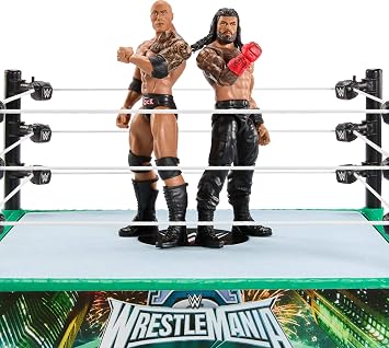 Mattel WWE Bloodline Rules Playset with The Rock & Roman Reigns Figures