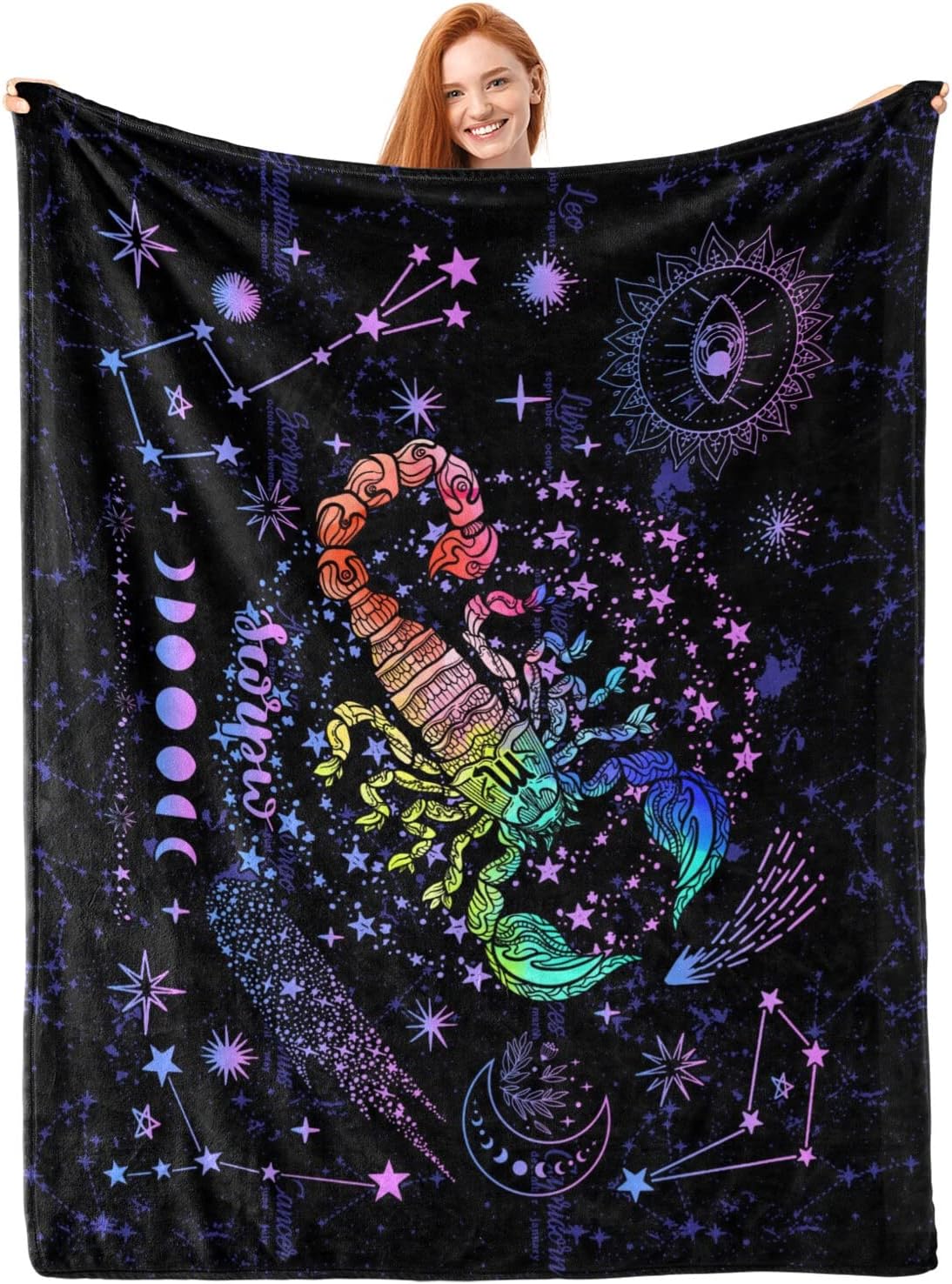 JASUTOT Scorpio Constellation Blanket Zodiac Sign Throw