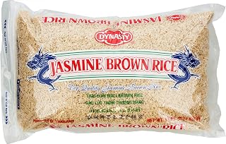 Dynasty Jasmine Brown Rice 5 lb Bags Pack of 6 - Aromatic Nutty Whole Grain Bulk Rice