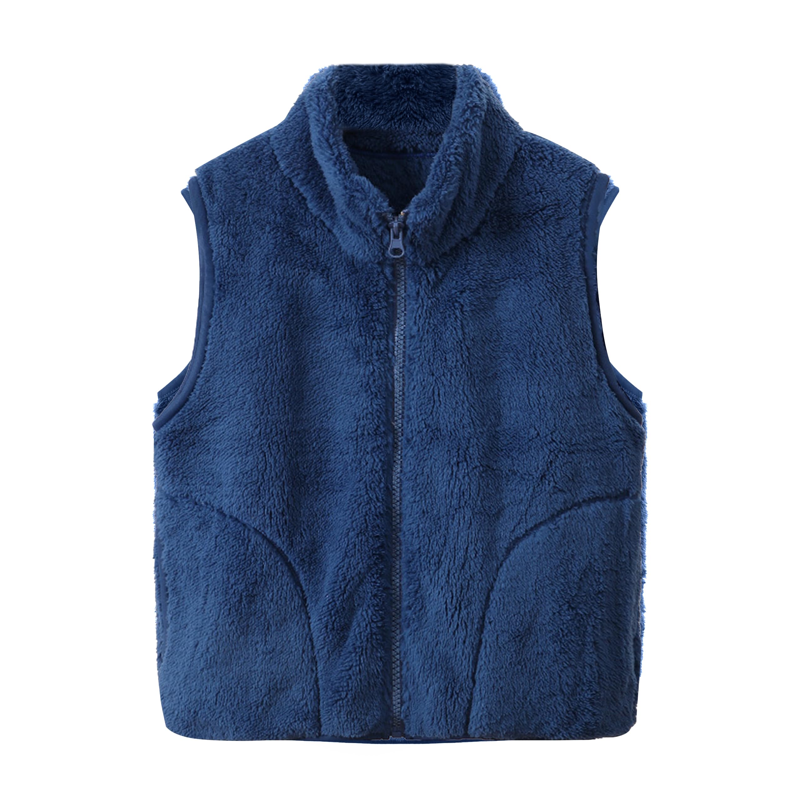 Rolanko Gilet in Pile per Ragazze e Ragazzi Gilet Caldo Senza Maniche con Cerniera Autunno Inverno per Unisex Bambini