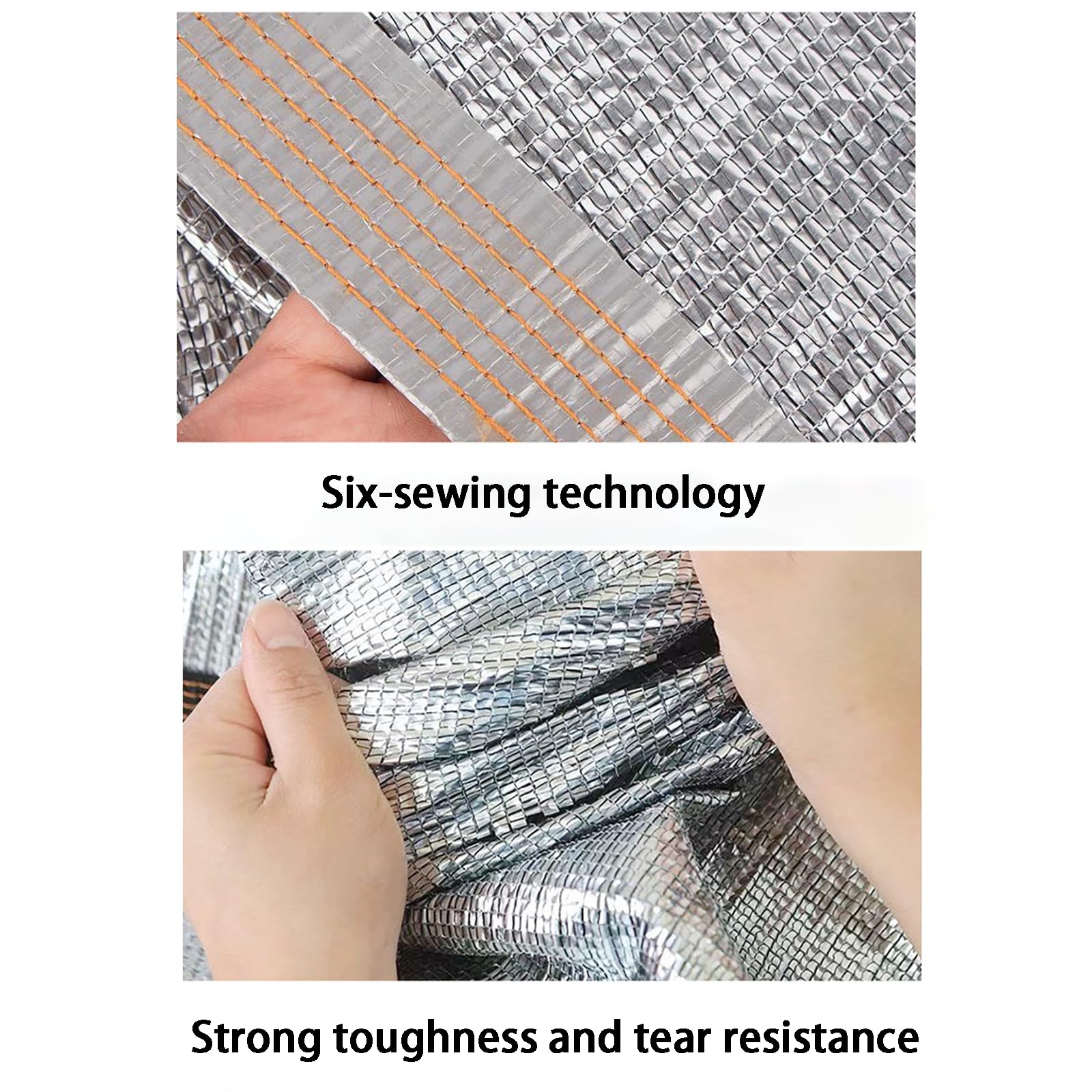 Tela reflectante de protección solar de 5 x 6 m, protección térmica resistente para invernaderos y patios, mejora el crecimiento de las plantas, resistente a los rayos UV, duradera y ligera