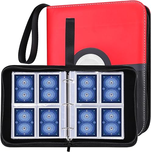 ProCase Carpeta de 4 bolsillos compatible con tarjetas, 400 bolsillos portátil para tarjetas coleccionables con 50 hojas extraíbles para niños y