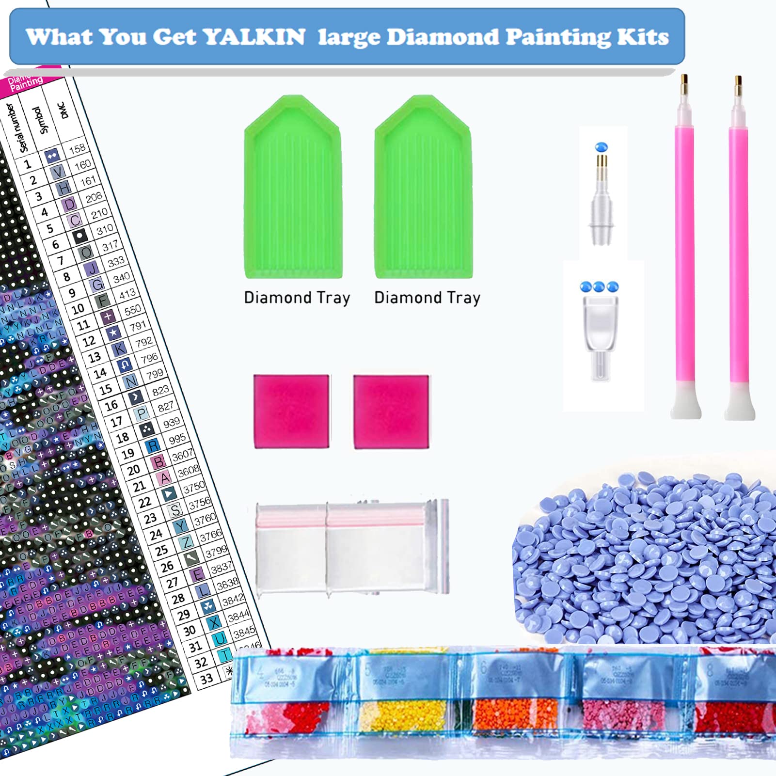 Kit Peinture Diamant 5D Lotus - Grand Format, Diamants Ronds Pleine Toile, Pour Débutants Et Adultes (DIY Déco Murale)