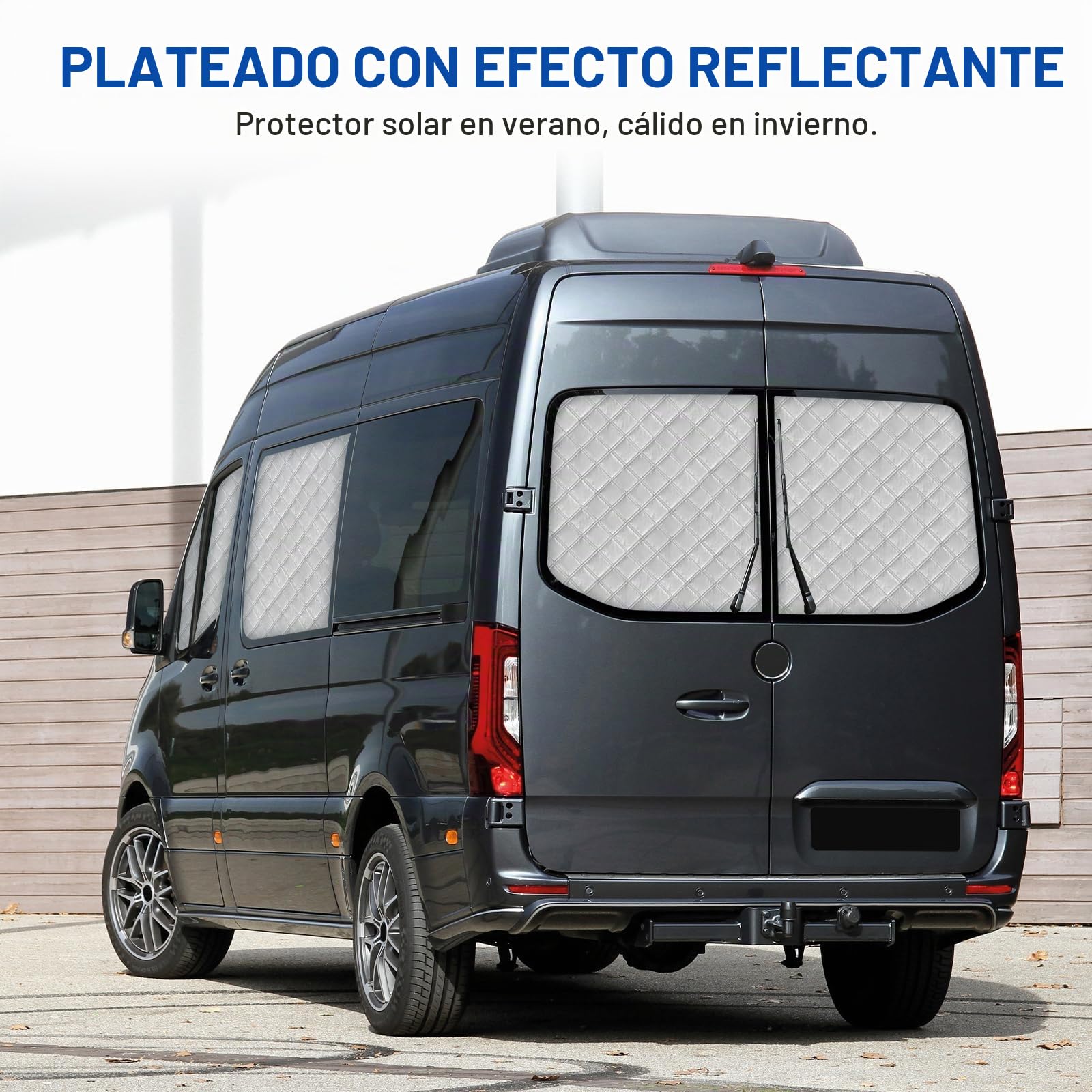 7 Piezas Parasol del Parabrisas Automóvil Reemplazo para Mercedes Sprinter 2006-2019, Cabina del Conductor Reemplazo para VW Crafter LWB 2006-2019, Cubierta de Parasol Automóvil, Parasol Plegable