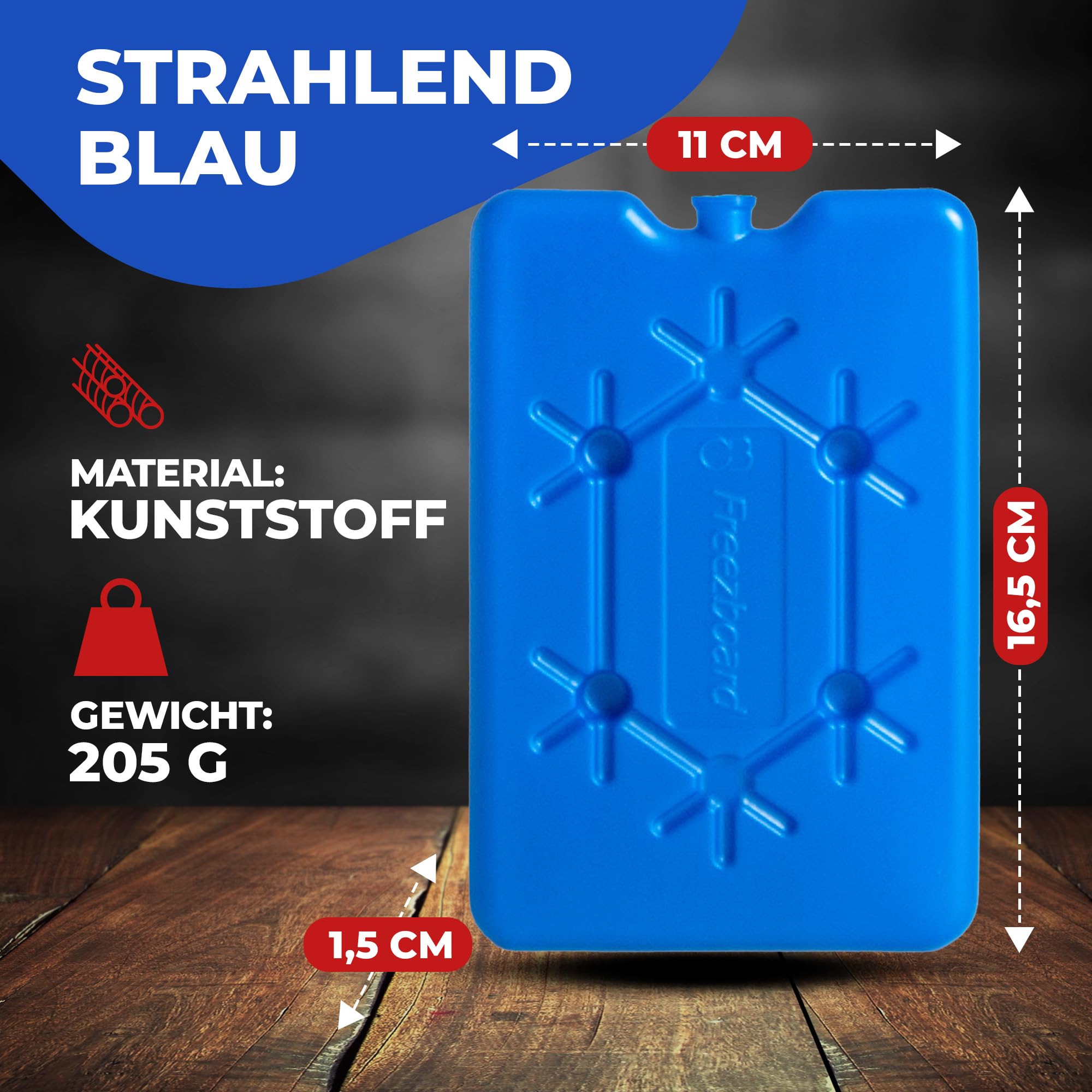 NEMT Flache Kühlakkus 200ml – Extra kompakte Kühlelemente – 48 Stück