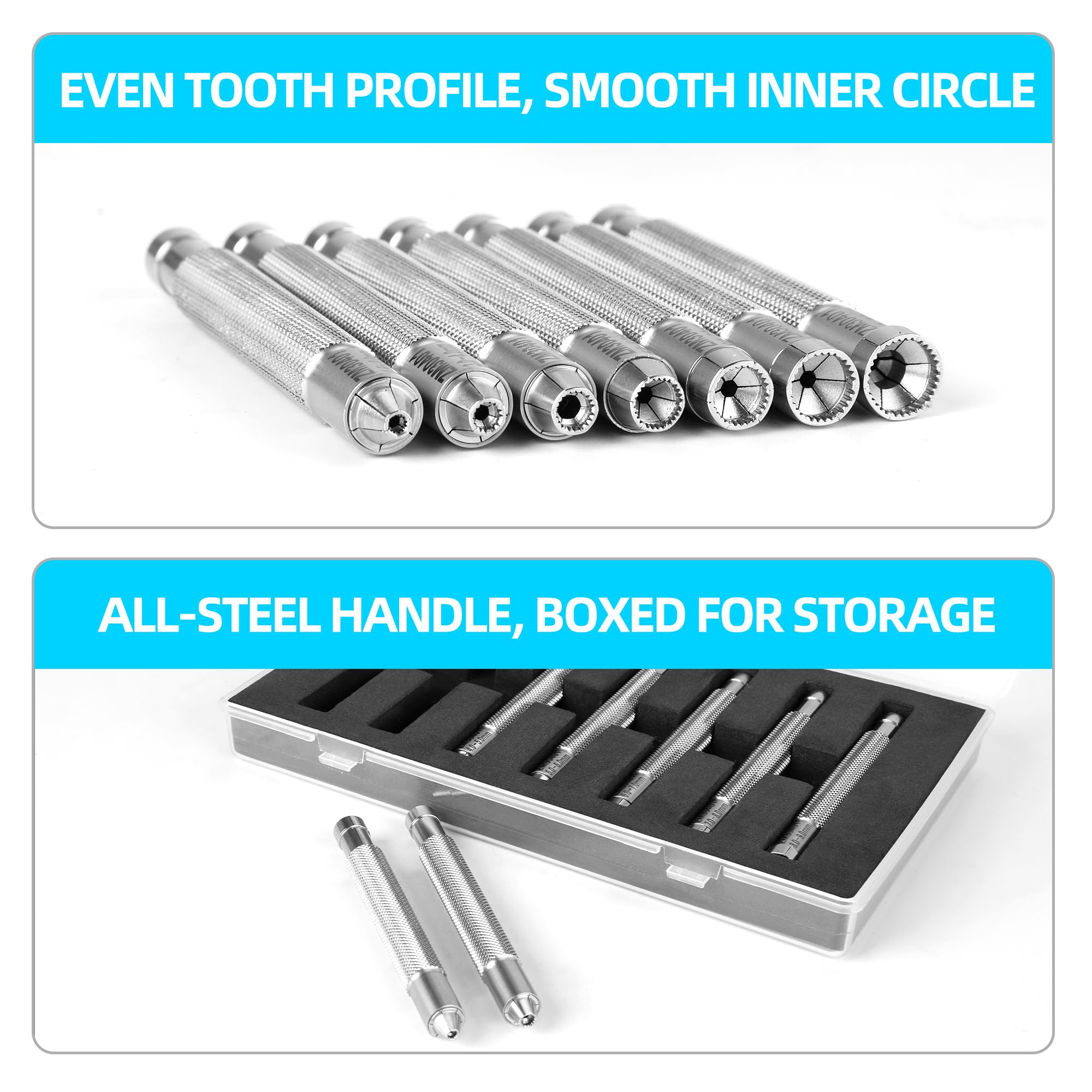 Singcci Lot de 7 outils de remontage mécanique pour montre - Outil de réglage manuel et réglage de l'heure - Outil de réparation professionnel adapté pour le réglage de l'heure sur la plupart des