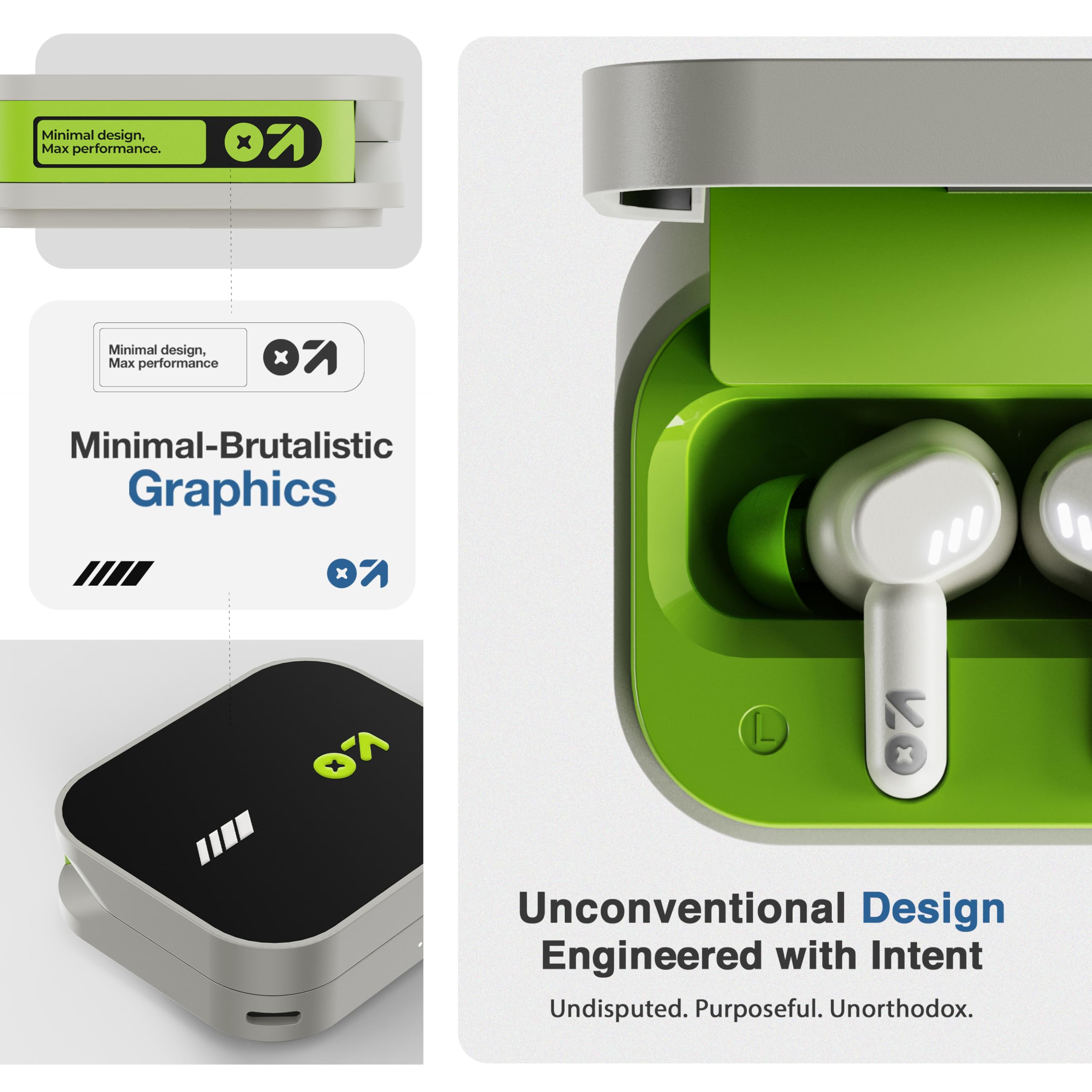 GOBOULT Tenet TWS Earbuds with 75H Playtime, Amp App Support, Quad Mic ENC, Dual Device Pairing Buds, 13mm Driver Ear Buds, Bluetooth 5.4 Wireless Earbuds (Neon Green) — Amazon image 9