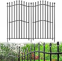 Bilibompa 40in Tall No-Dig Garden Fence 8 Panels 18ft Rustproof Metal Animal Barrier for Dogs Pets Gardens