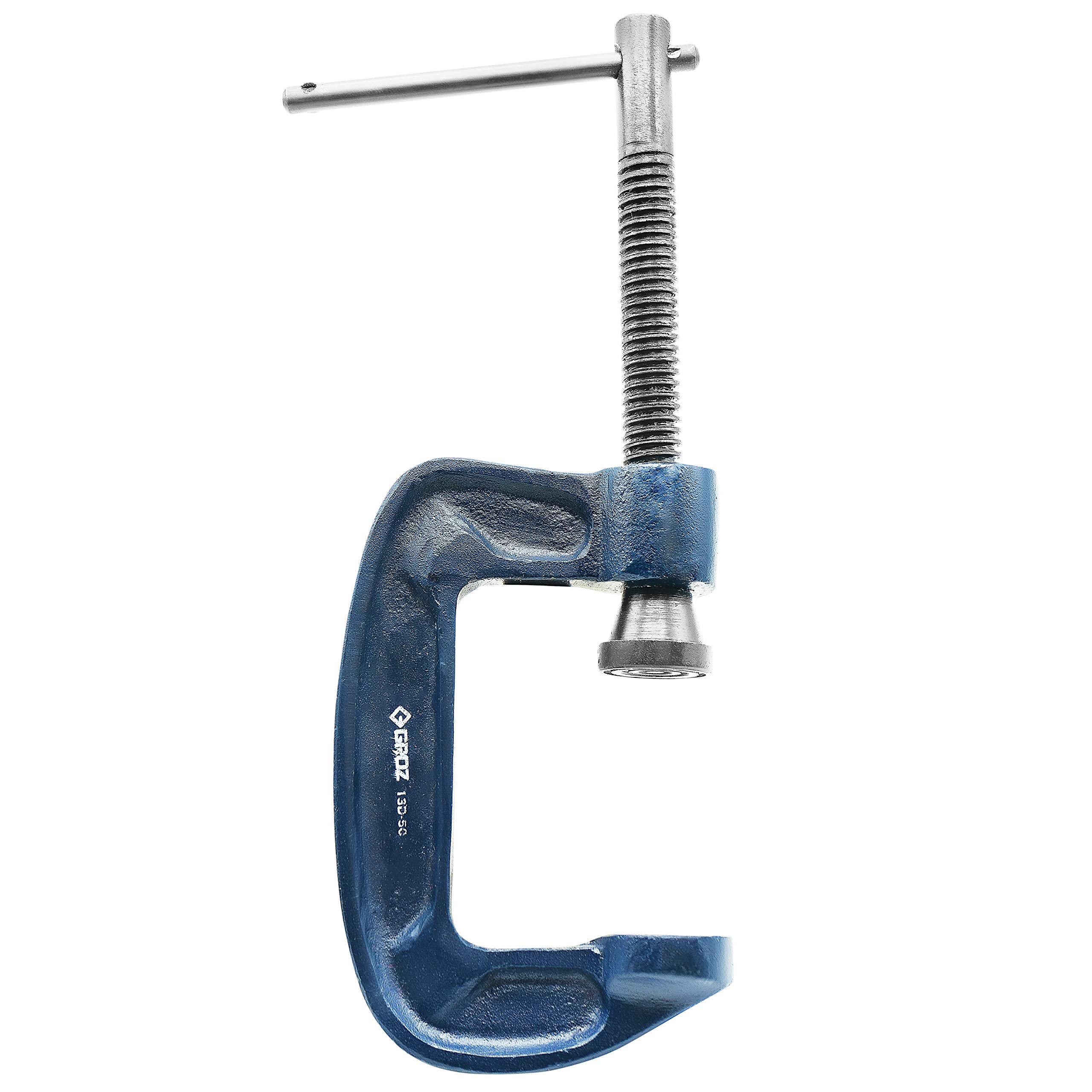 GROZ G Clamp with unbreakable body| Ideal for Variety of Metal and Woodworking Applications| Textured Powder Coated Finish| Capacity: 50 mm| Throat Depth:42 mm| Frame Proof Load:363 Kgs| GCL/13D/50 2