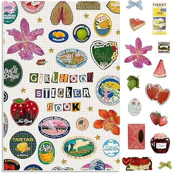 Sticker Book with 1000 + Stickers Sticker Book Scrapbook Stickers Sticker Book Journaling Various Patterns Decorative Diary Album Stickers