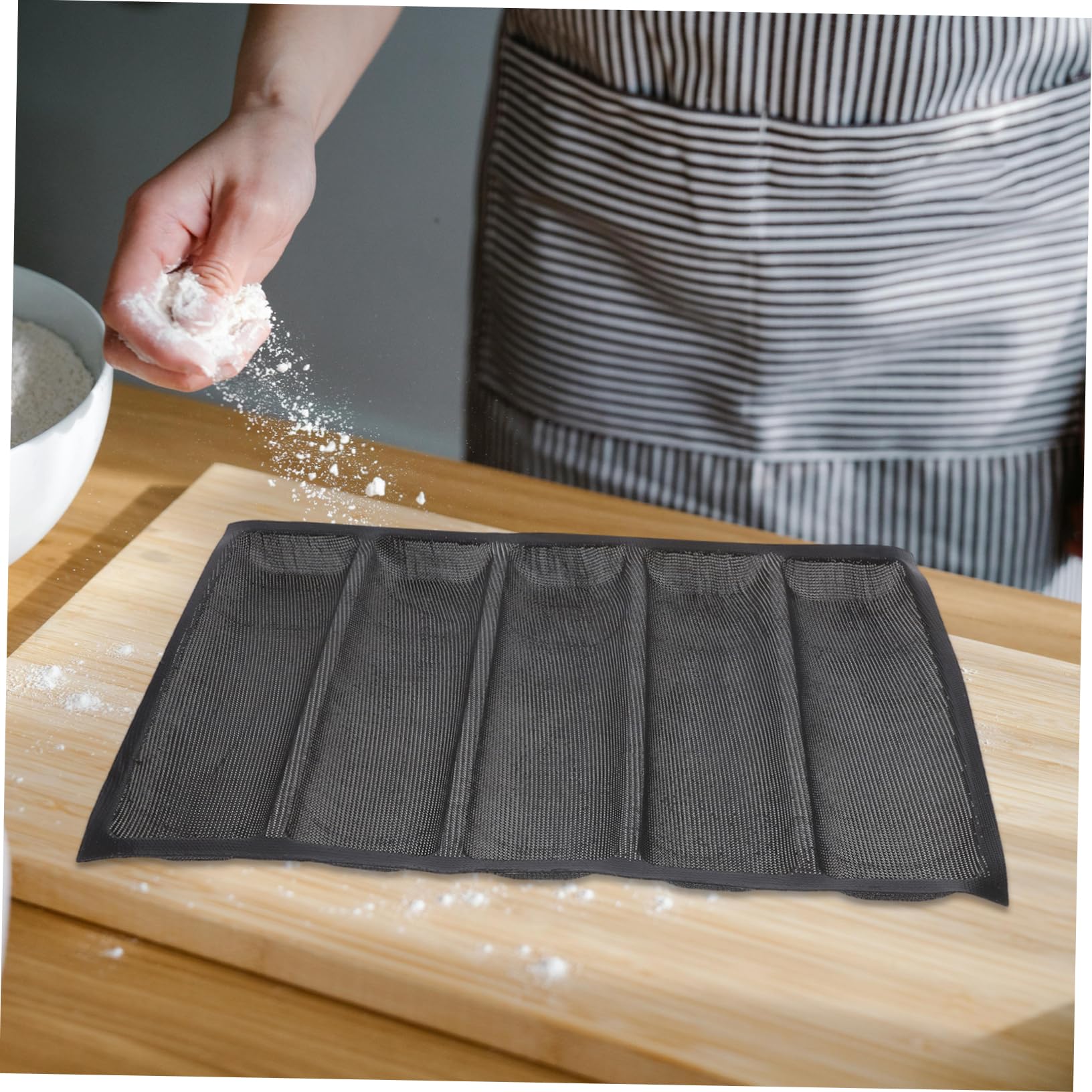 Ciieeo Molde Para Baguette Bandeja Para Hornear Molde Para Pan Molde De Pan Francés Para Hornear Moldes Para Pan Para Horno Moldes De Silicona Para Gel De Sílice Black