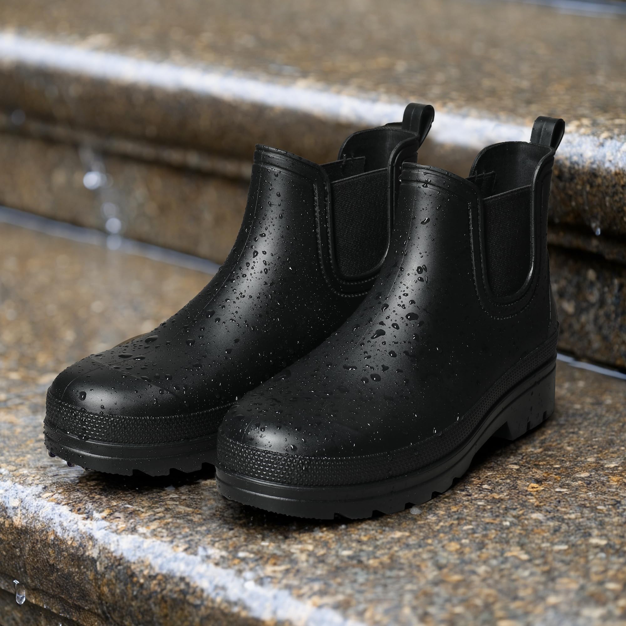 Bruno Marc Bottes de Pluie pour Hommes Pratique et Durable Bottines Chelsea Imperméables et Antidérapantes BMEMRB2501