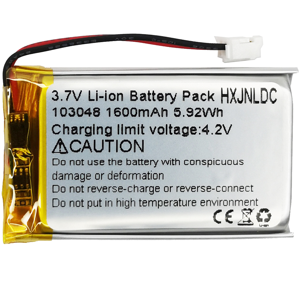VDC 3.7V 1600mAh 103048 Rechargeable polymer lithium ion battery