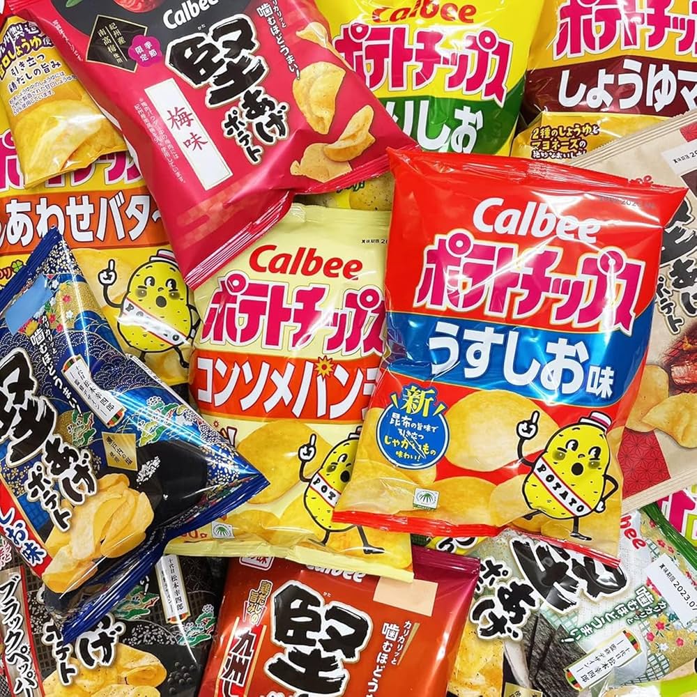 Amazon.co.jp: 堅あげポテト ポテトチップス 12種 ランダム