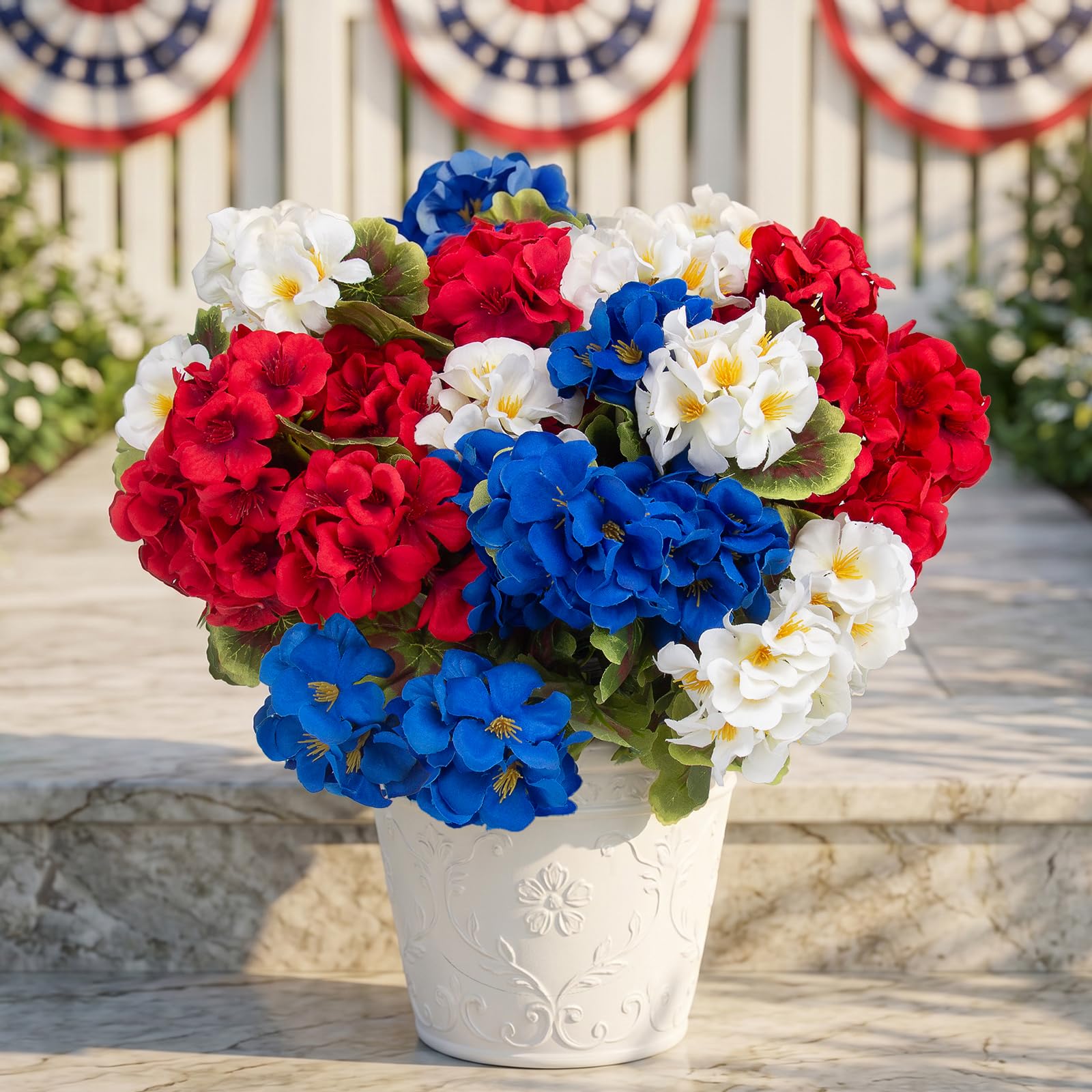 lovemoon 8 Pcs Artificial Geraniums
