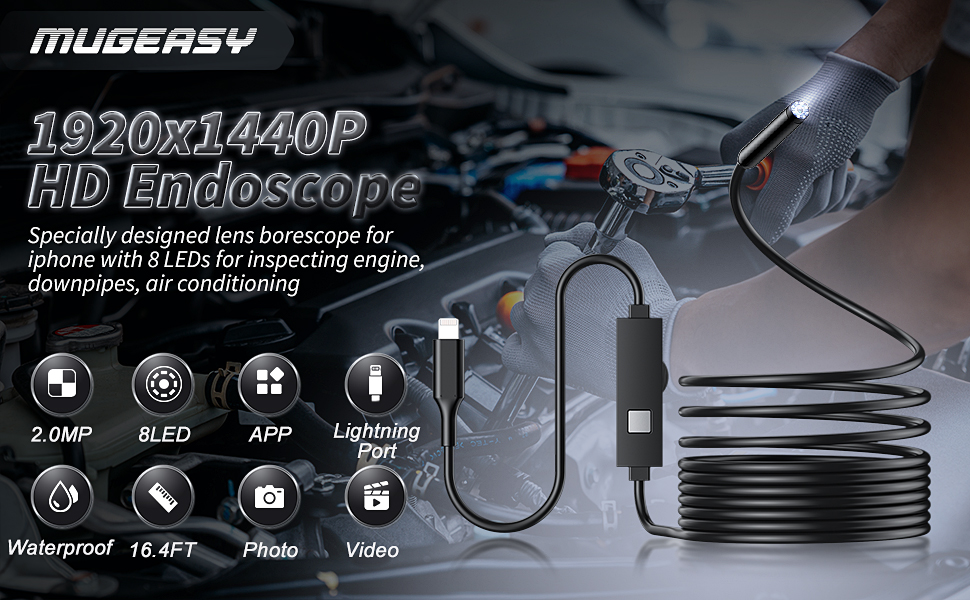 Watch MugEasy Borescope Inspection Snake Camera on Amazon Live