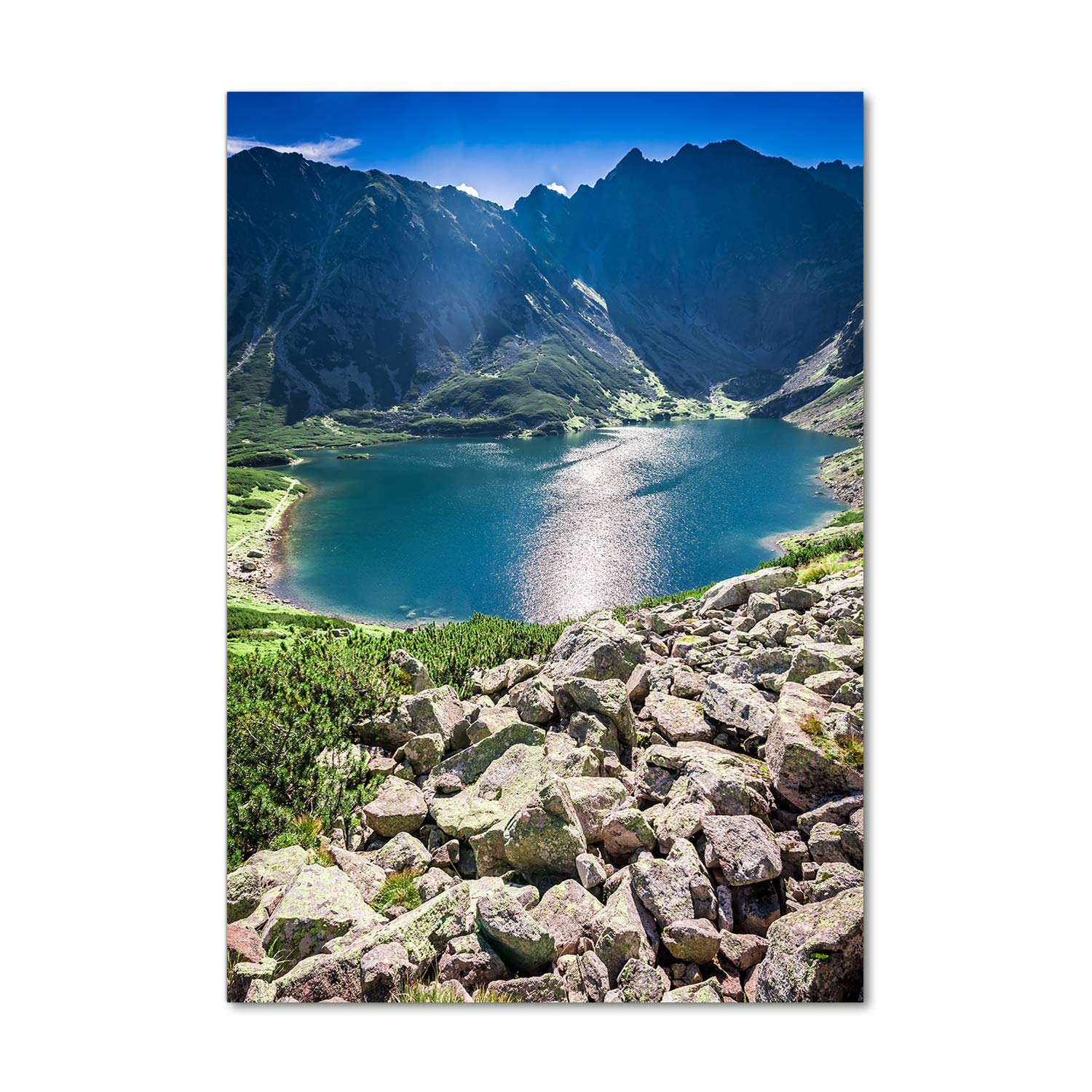 Déco Mural derrière Le Plastique Acrylique Tulup Grand Tableau Paysage Bleu