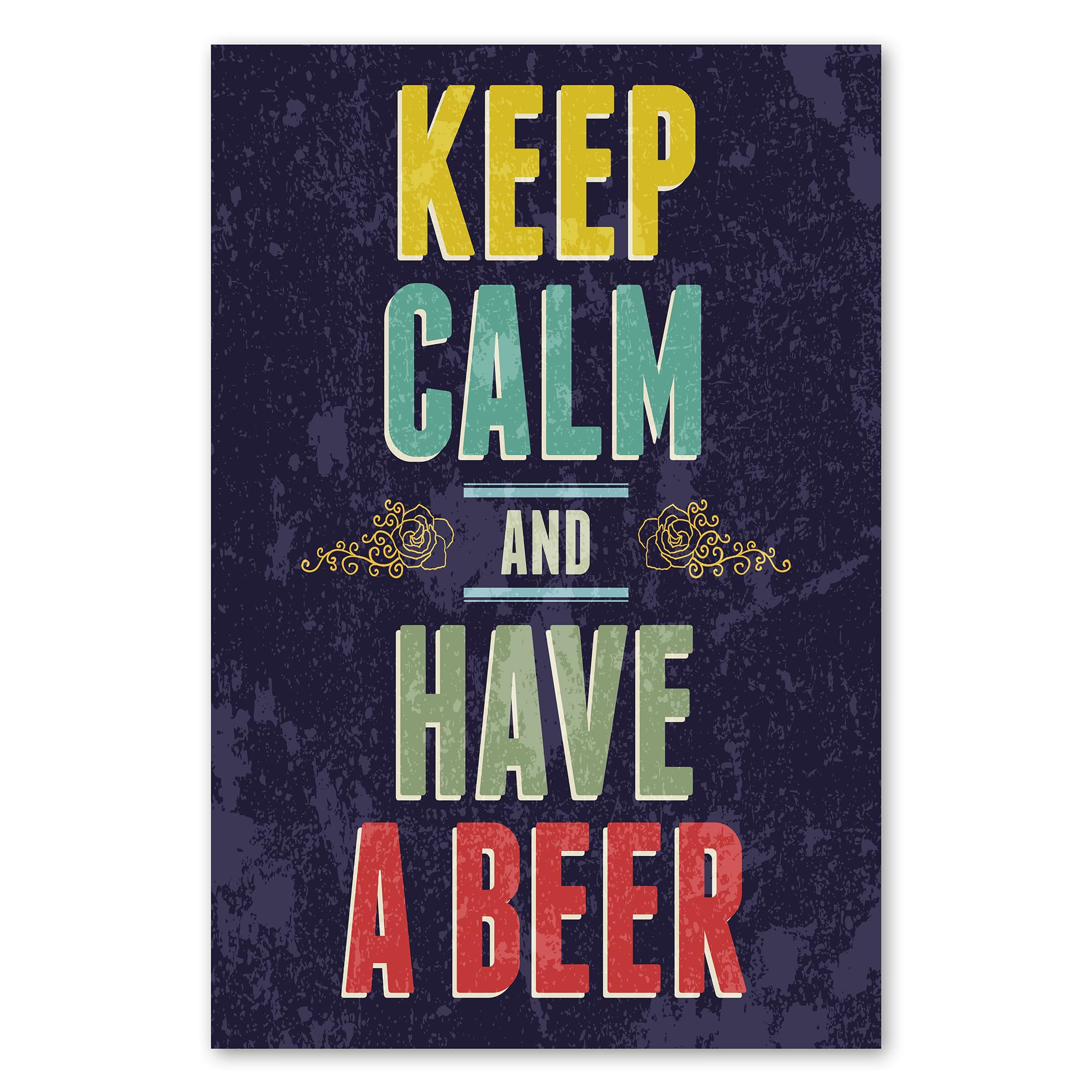 Postereck - 1387 - Poster vintage, Keep Calm And Have Beer - Decorazione da Parete, Stampa Fotografica, Ideen Regalo, Stampa d'Arte - Tela - 100,0 cm x 75,0 cm