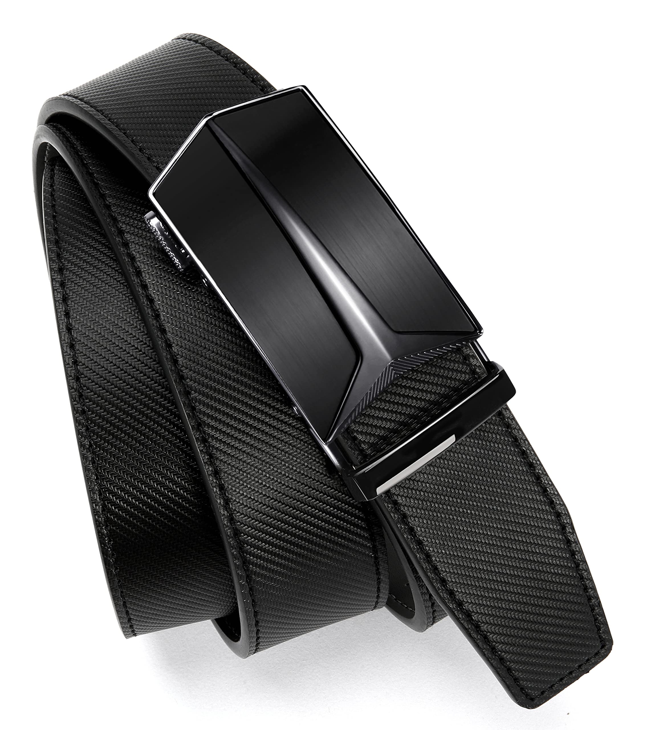 CHAOREN Cintura Uomo, Cintura Uomo Pelle Cricchetto Automatica Fibbia 35mm, Trim Regolabile per Adattars